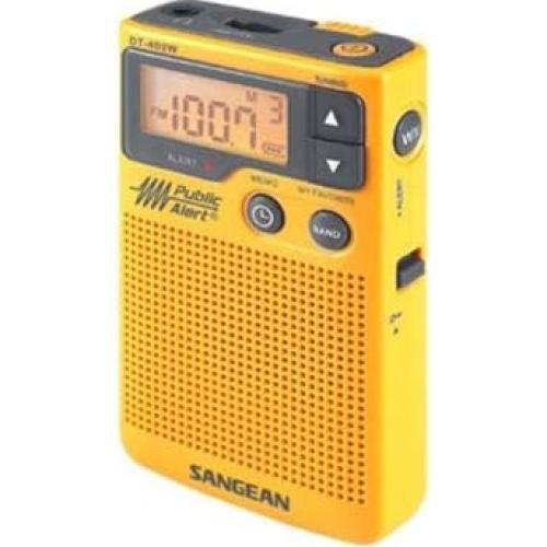 Radio de Alerta Meteorológica Sangean DT-400W AM/FM Amarillo