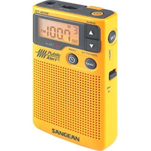 Radio de Alerta Meteorológica Sangean DT-400W AM/FM Amarillo