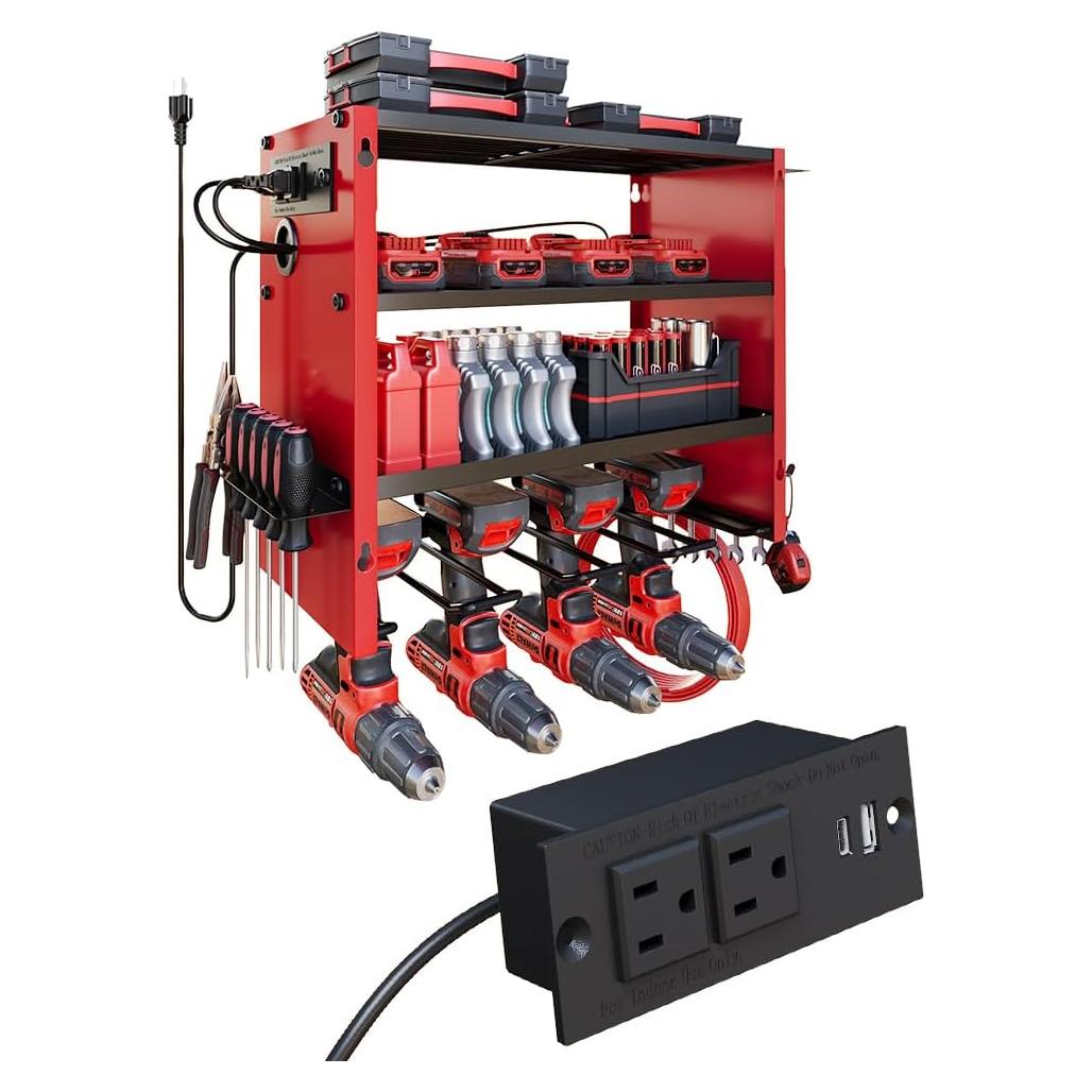 Organizador de Herramientas Eléctricas DIOOSN 4 Capas Pared 68 kg