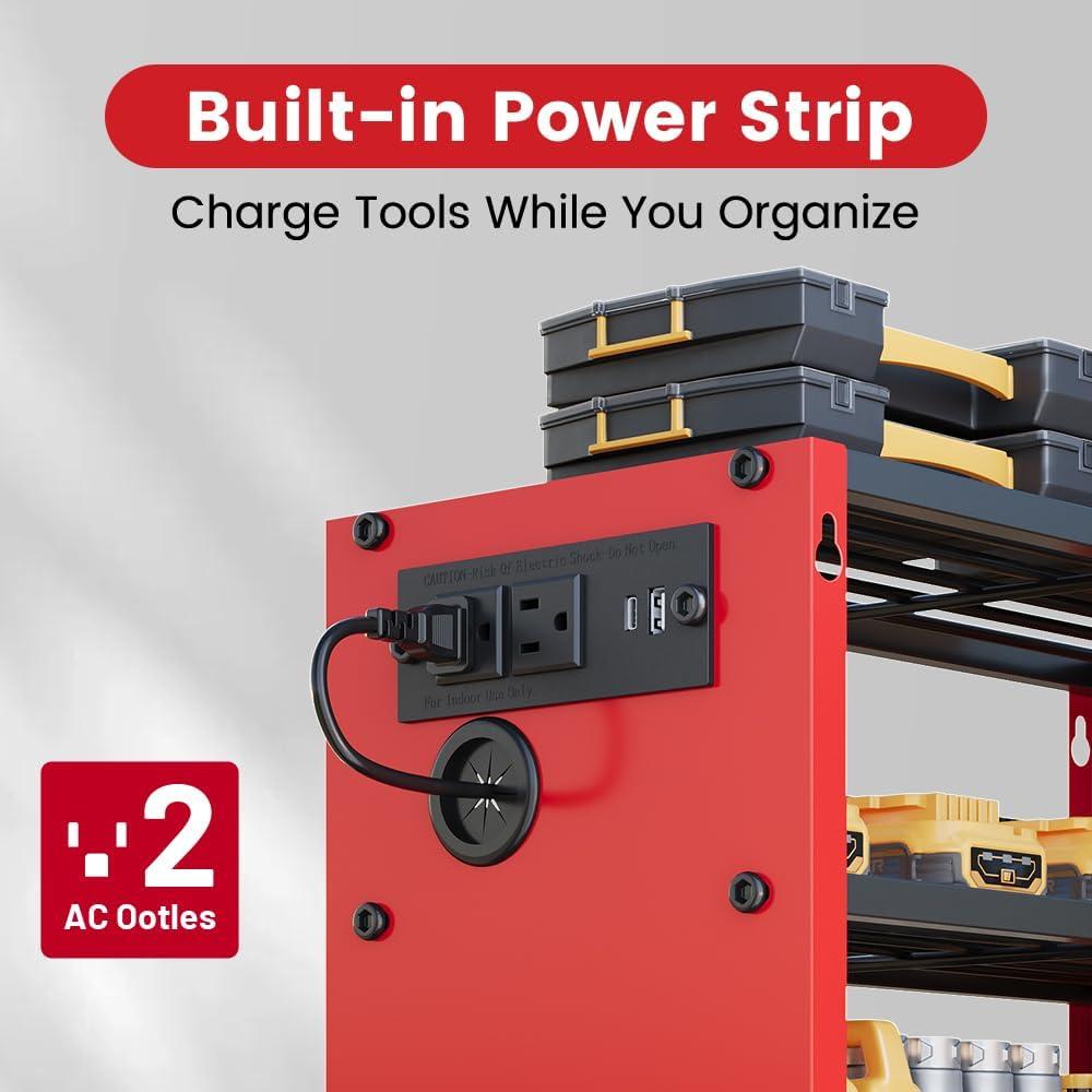 Organizador de Herramientas Eléctricas DIOOSN 4 Capas Pared 68 kg