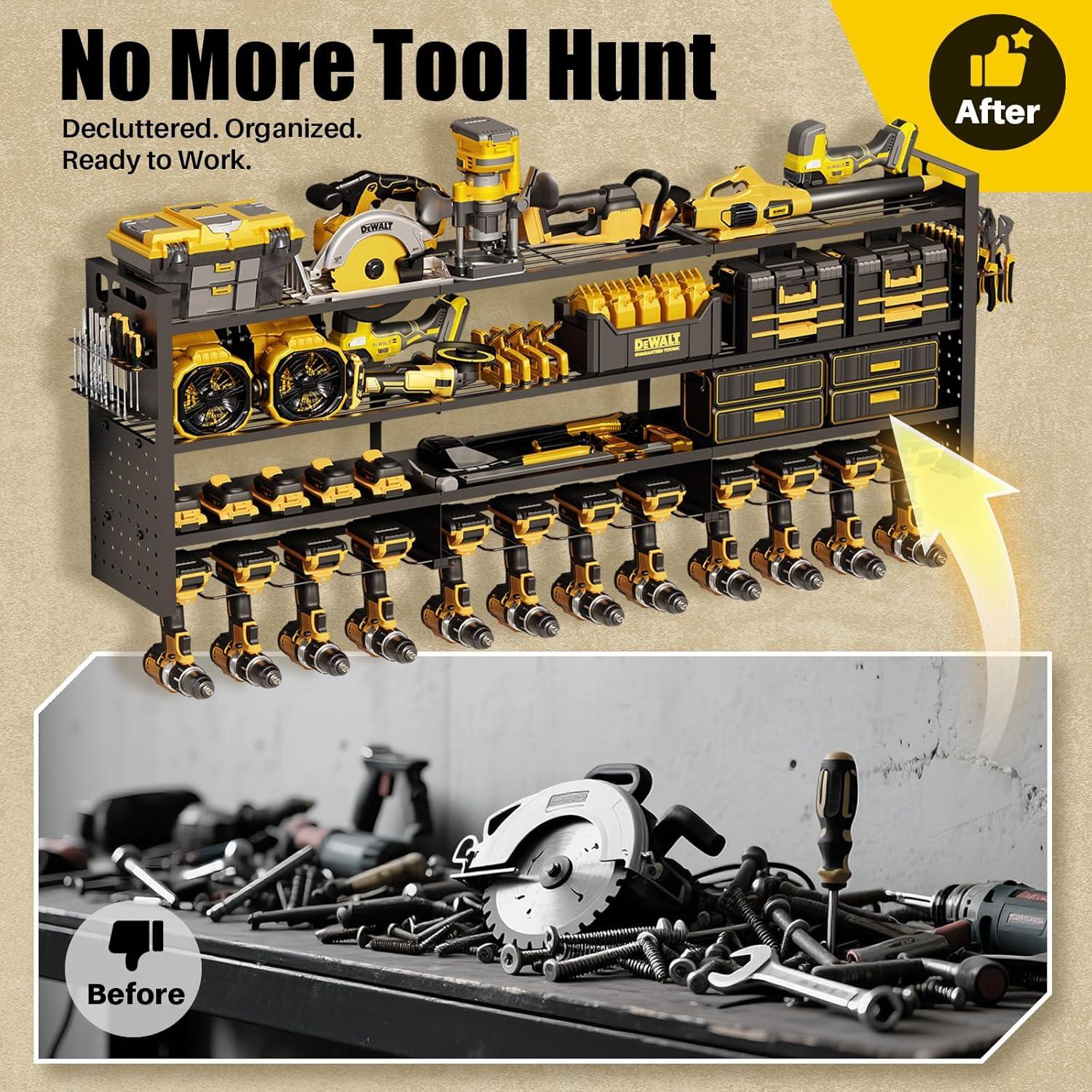 Organizador de Herramientas de Pared STURDIFLOW 125cm 620kg 4 Niveles