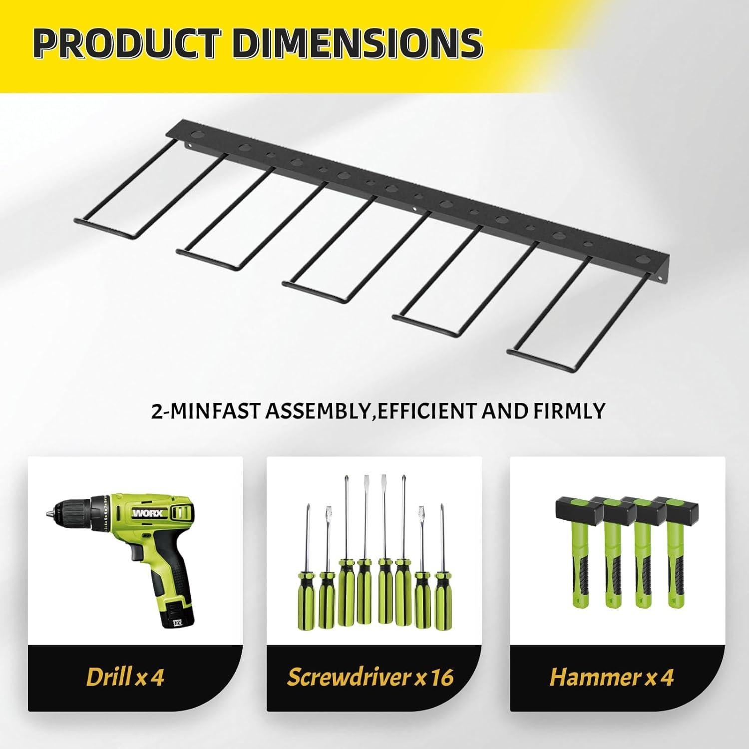 Organizador de Herramientas TIMSATIO Montaje en Pared 40 cm