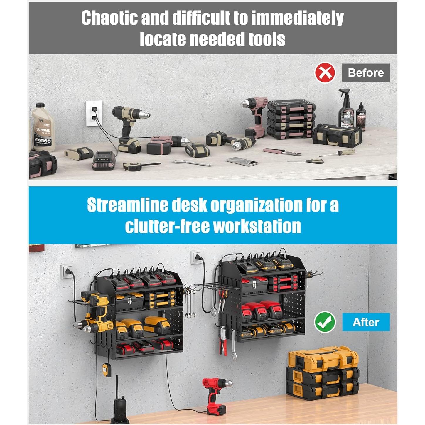 Organizador de Herramientas Eléctricas CCCEI Negro 4 Capas con Carga