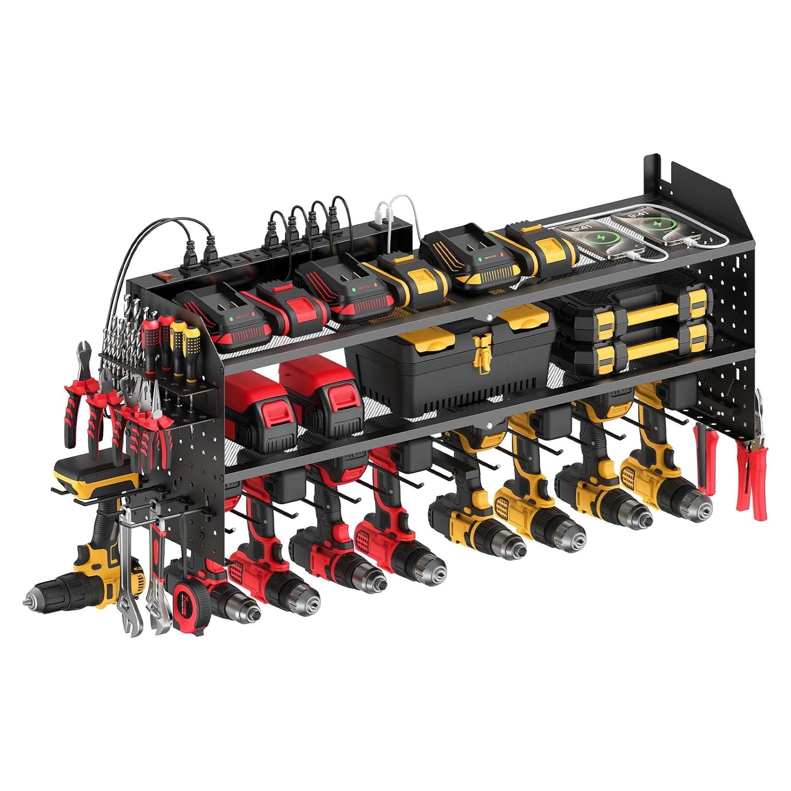 Organizador de Herramientas JUNNUJ Montado en Pared 3 Estantes