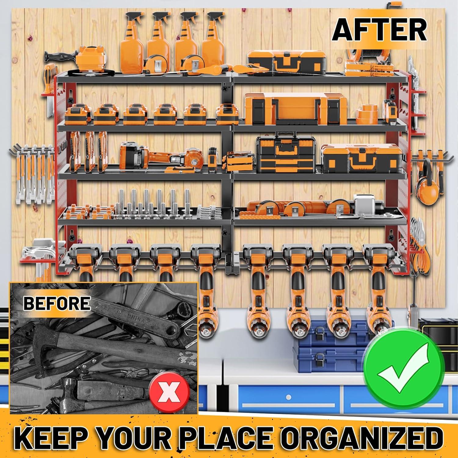 Organizador de Herramientas de Pared DAYSUP 5 Capas Metal 136kg