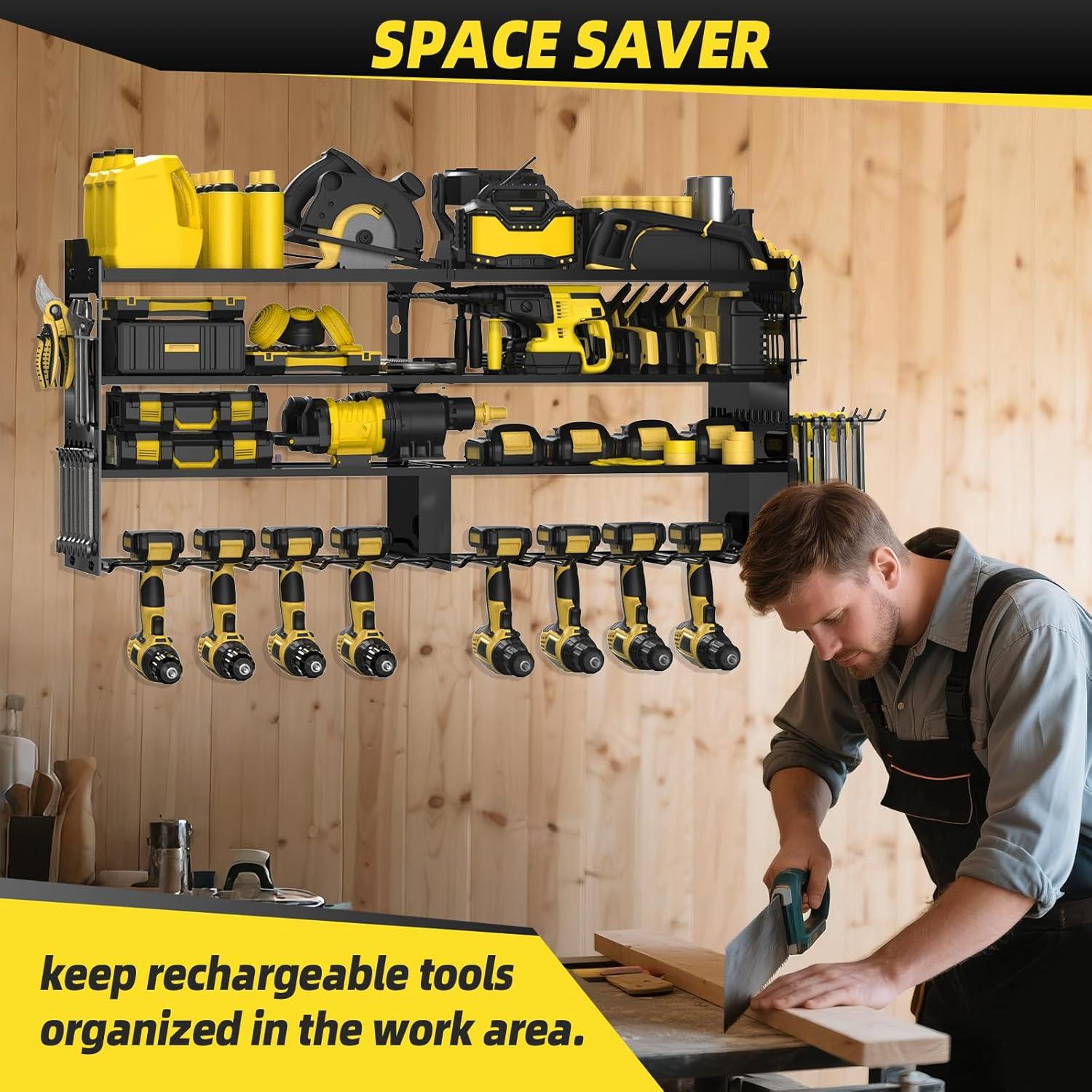 Organizador de Herramientas Eléctricas OUREST 4 Capas 8 Soportes