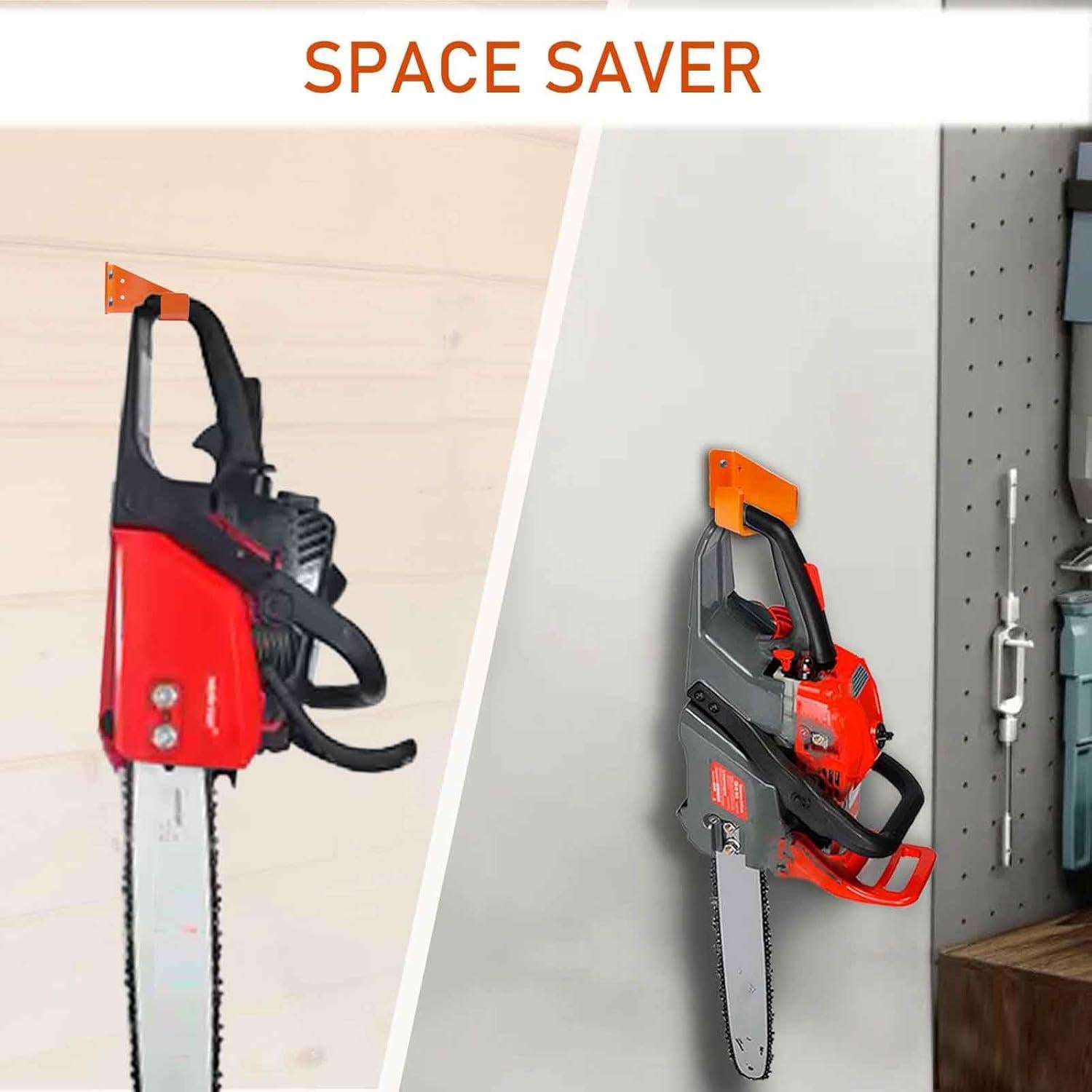 Soporte para Motosierra JAWULIJA Montaje en Pared Naranja - 2 Paquetes