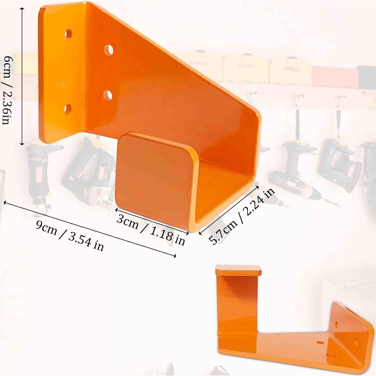 Soporte para Motosierra JAWULIJA Montaje en Pared Naranja - 2 Paquetes