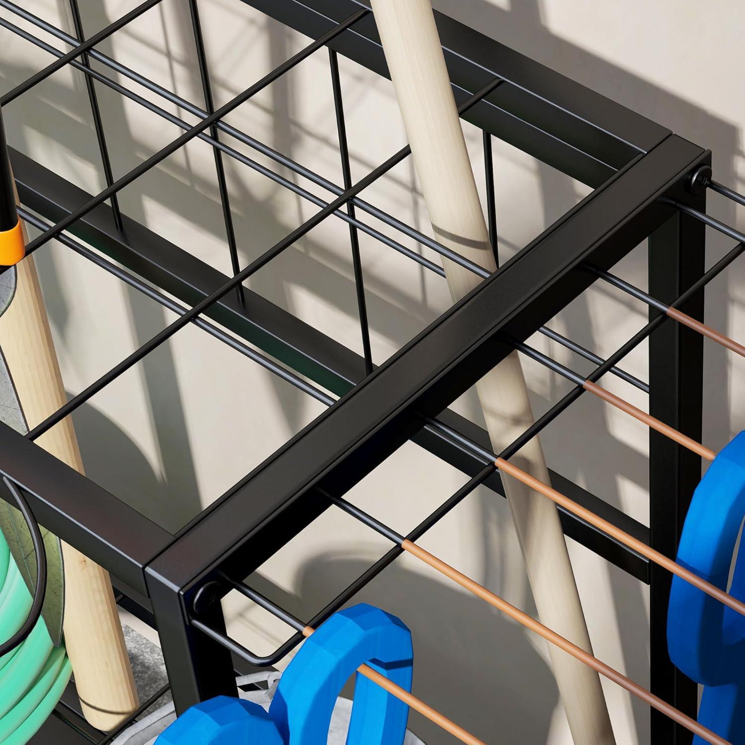 Organizador de Herramientas de Jardín Outsunny 3 Niveles Metal Naranja