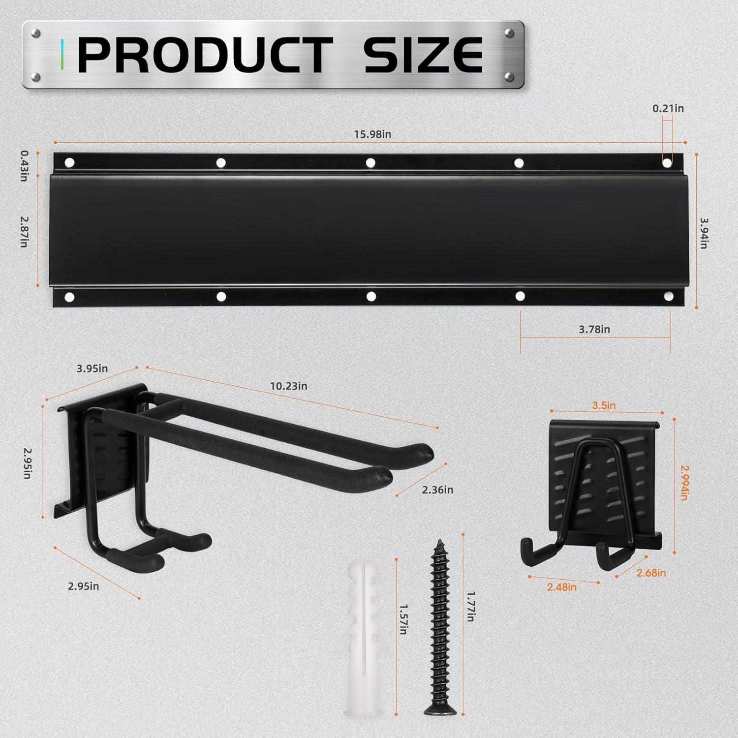 Organizador de Garaje Pruite 48" con Ganchos Ajustables 199kg
