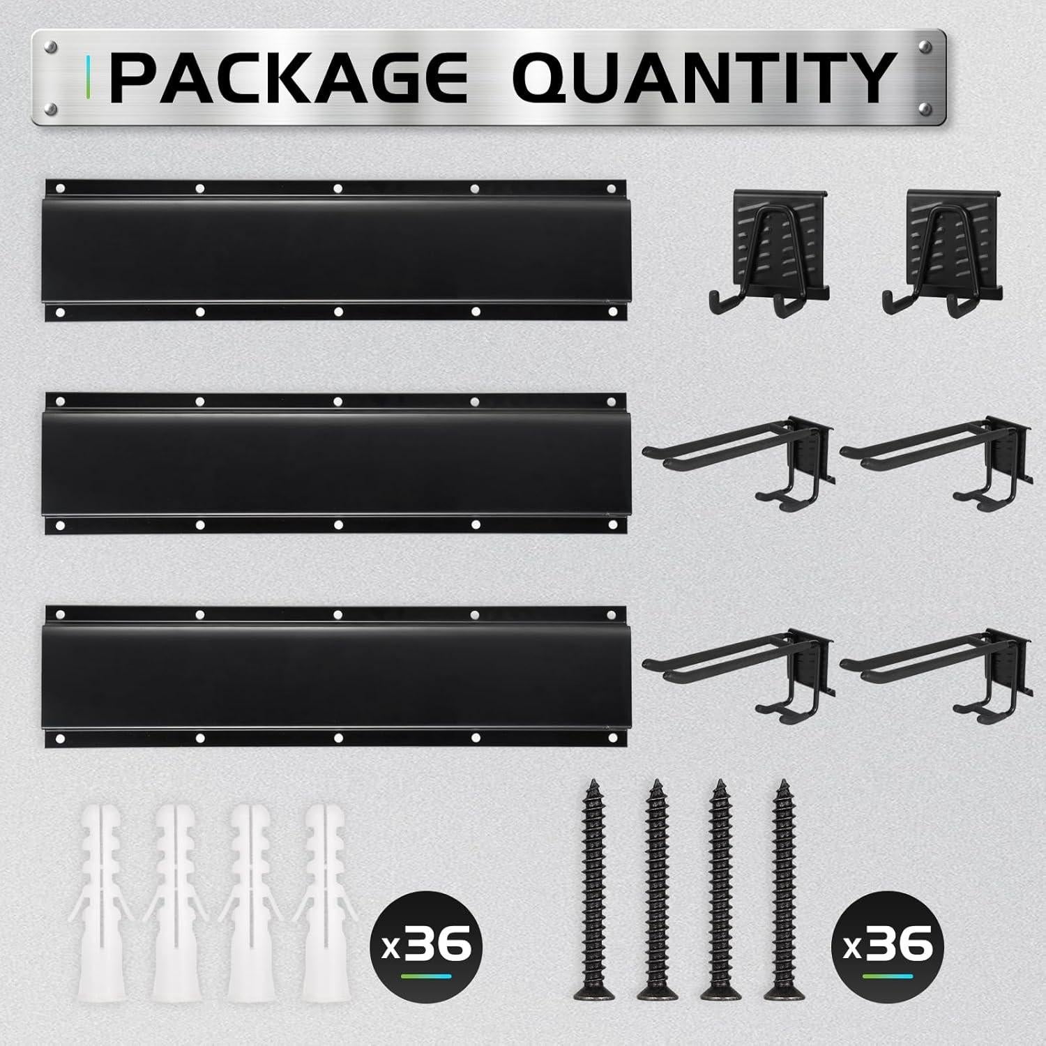 Organizador de Garaje Pruite 48" con Ganchos Ajustables 199kg