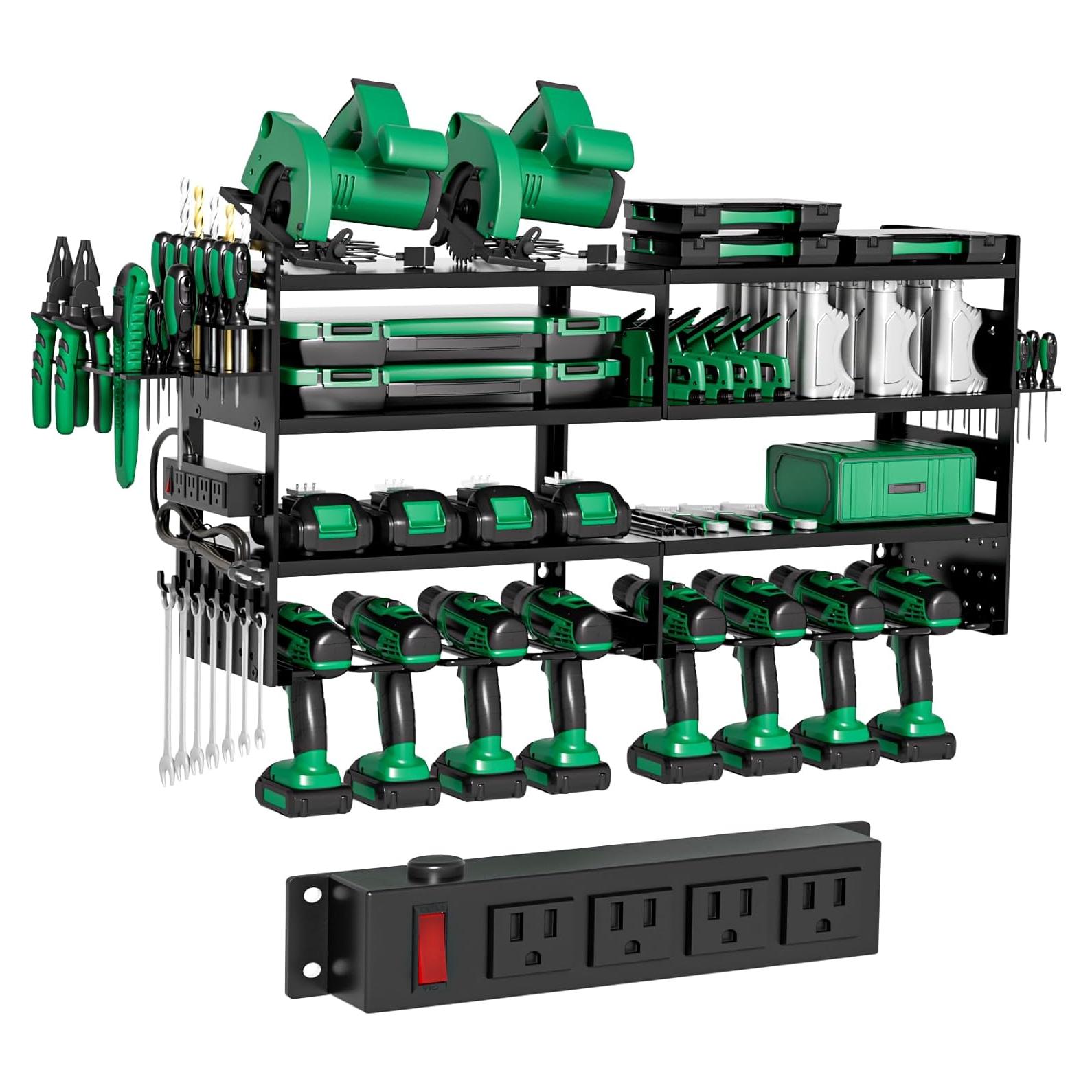 Organizador de Herramientas Necvha 4 Niveles Metal Verde 272kg