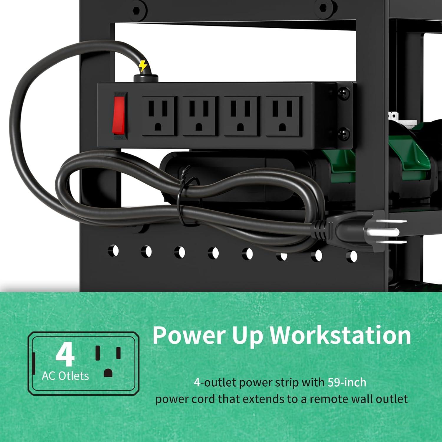 Organizador de Herramientas Necvha 4 Niveles Metal Verde 272kg