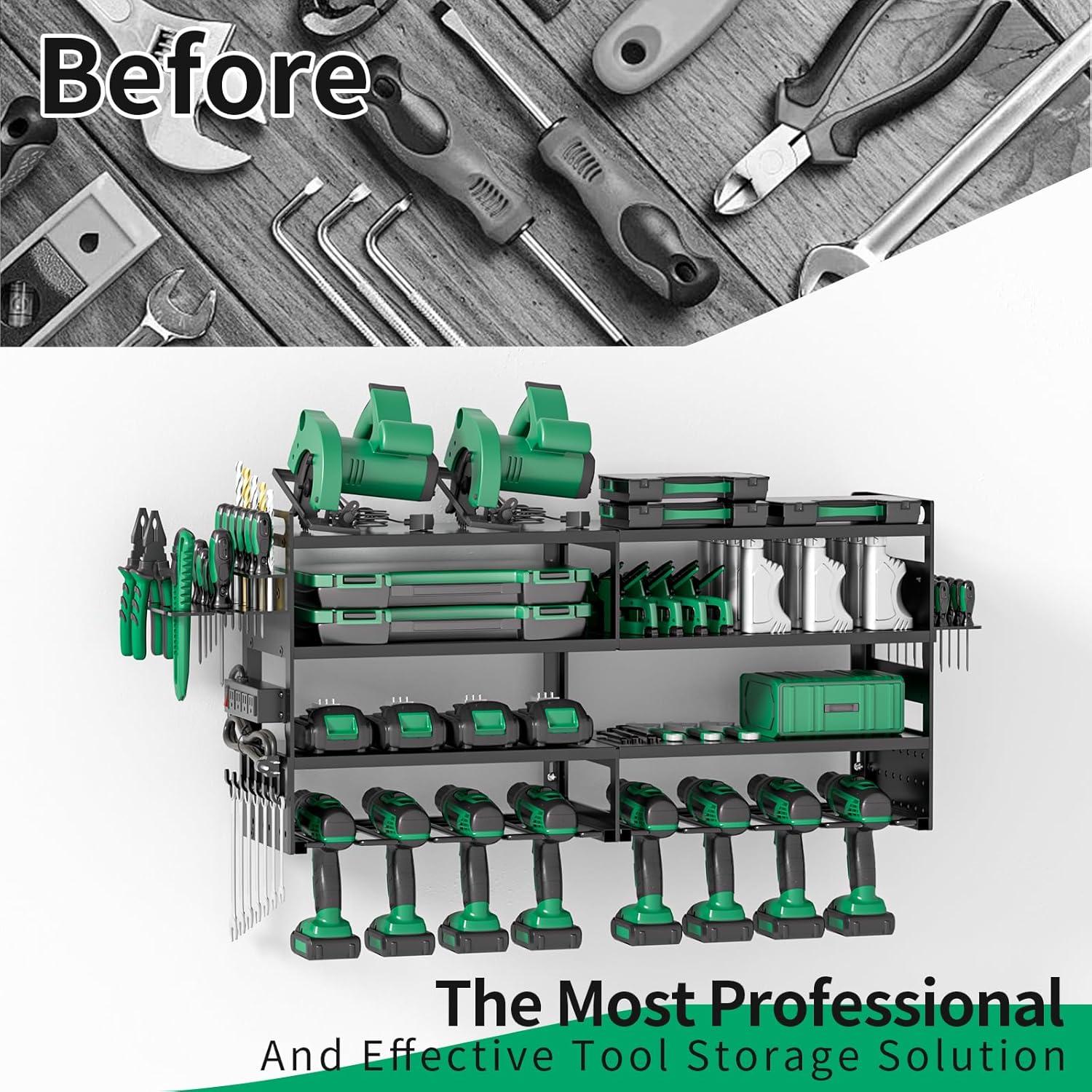 Organizador de Herramientas Necvha 4 Niveles Metal Verde 272kg