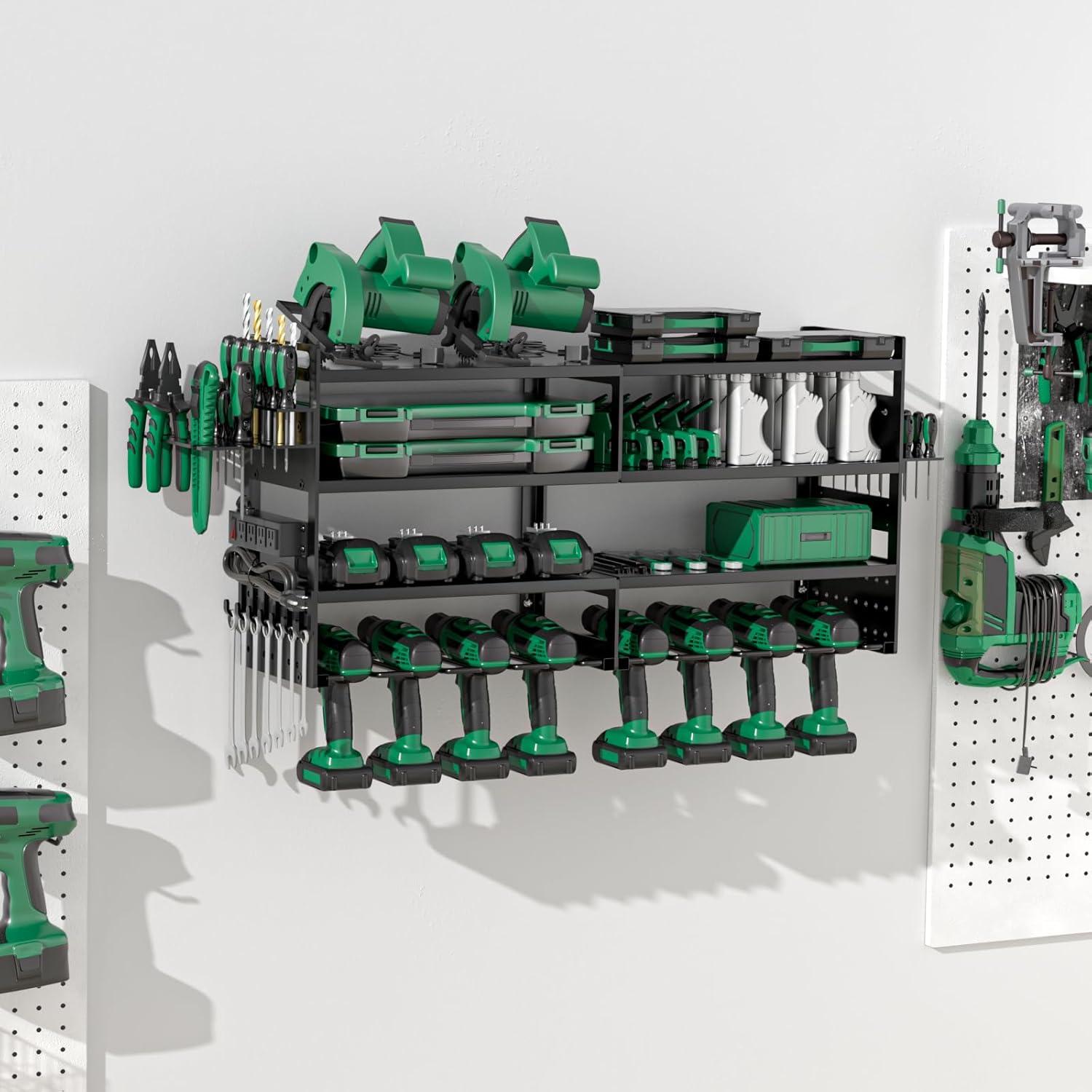 Organizador de Herramientas Necvha 4 Niveles Metal Verde 272kg