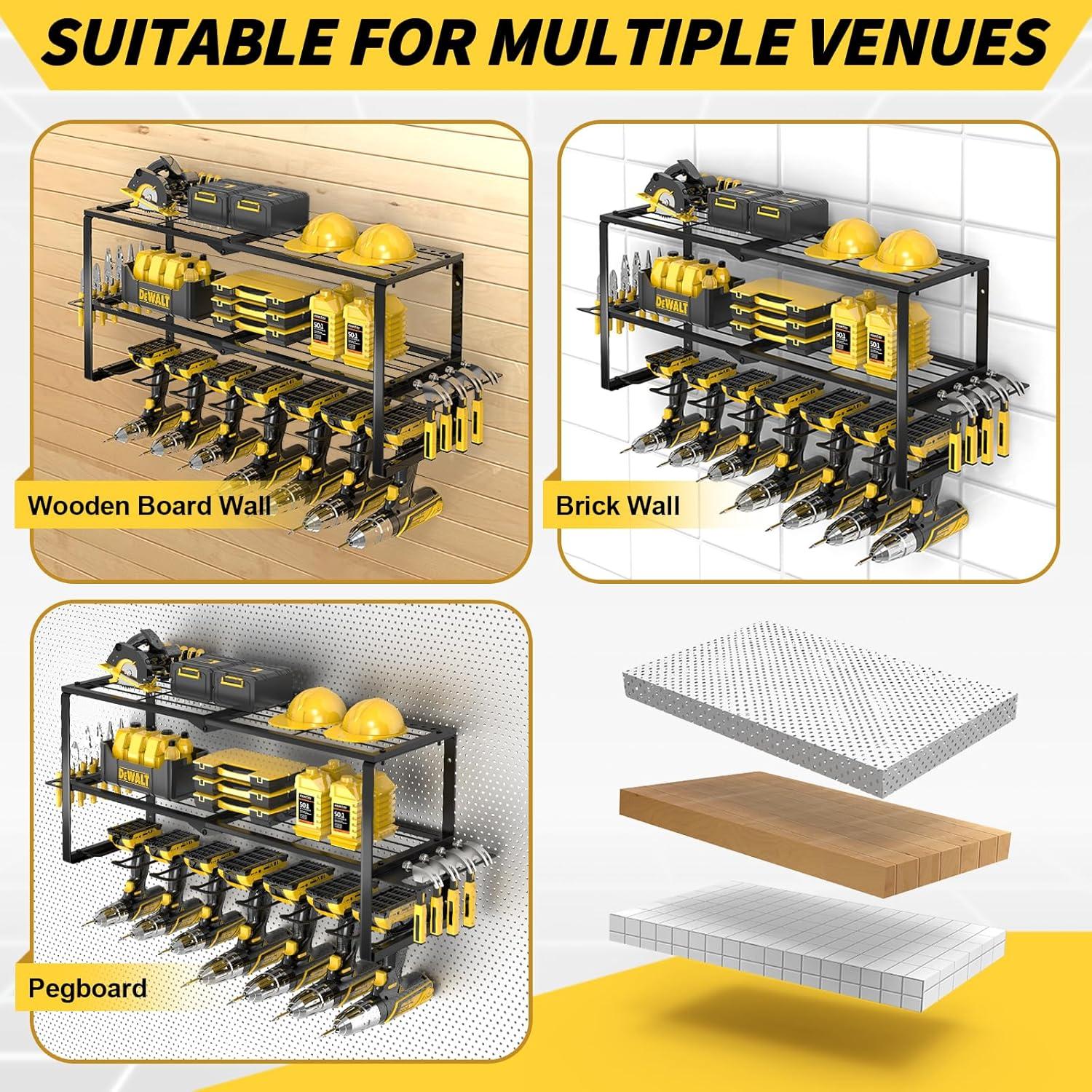 Organizador de Herramientas de Pared TOVE KNIGHTY 3 Capas 68 kg