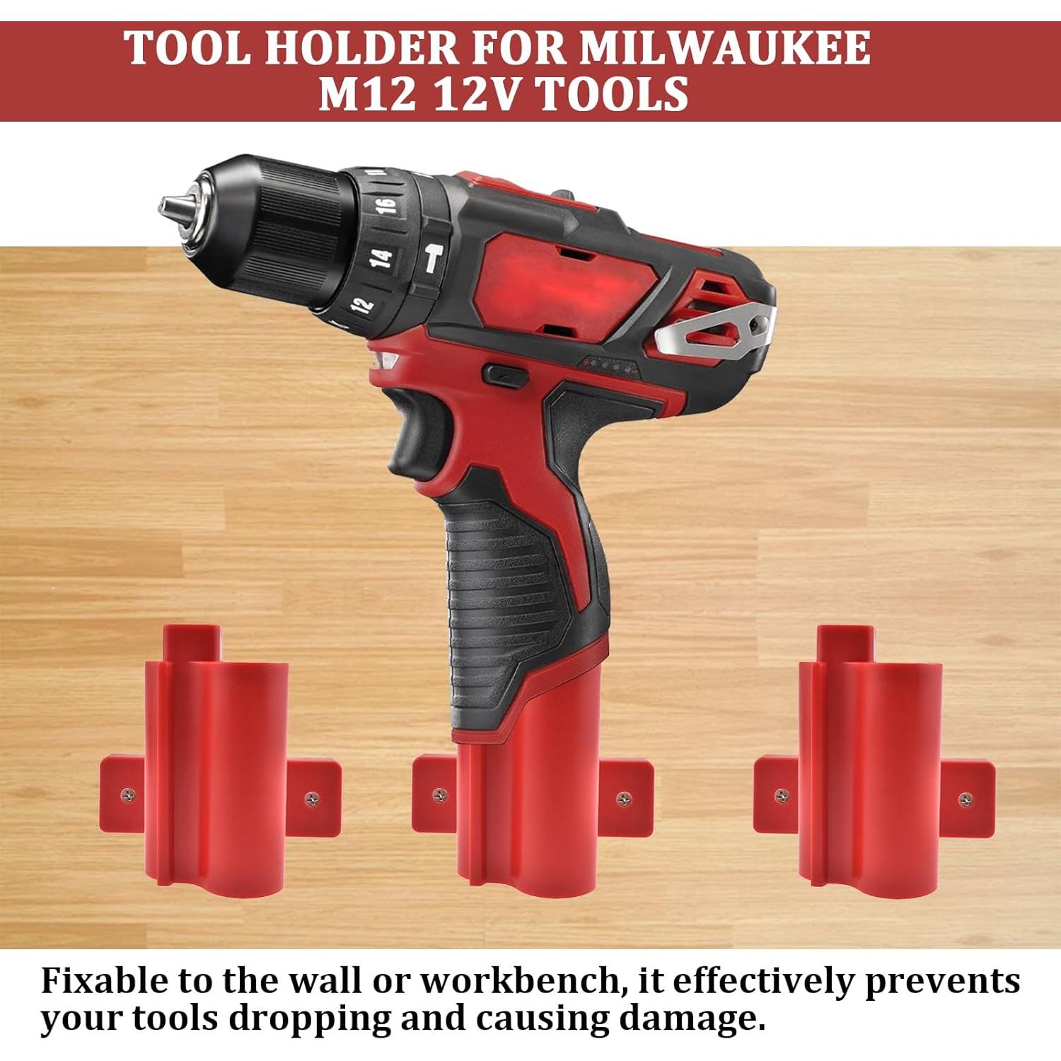 Soporte de Herramientas Milwaukee M12 12V - 2 Paquetes Rojo