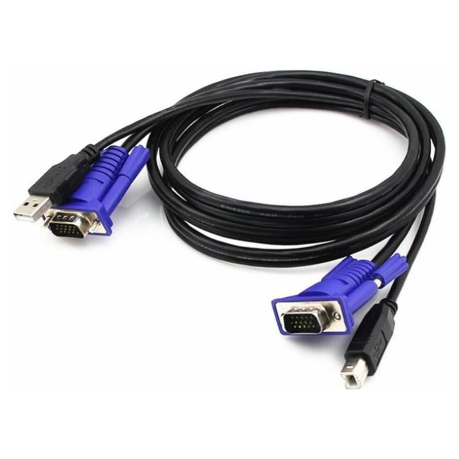 Adaptador KVM USB VGA Macho a Macho 1.25m Suckoo