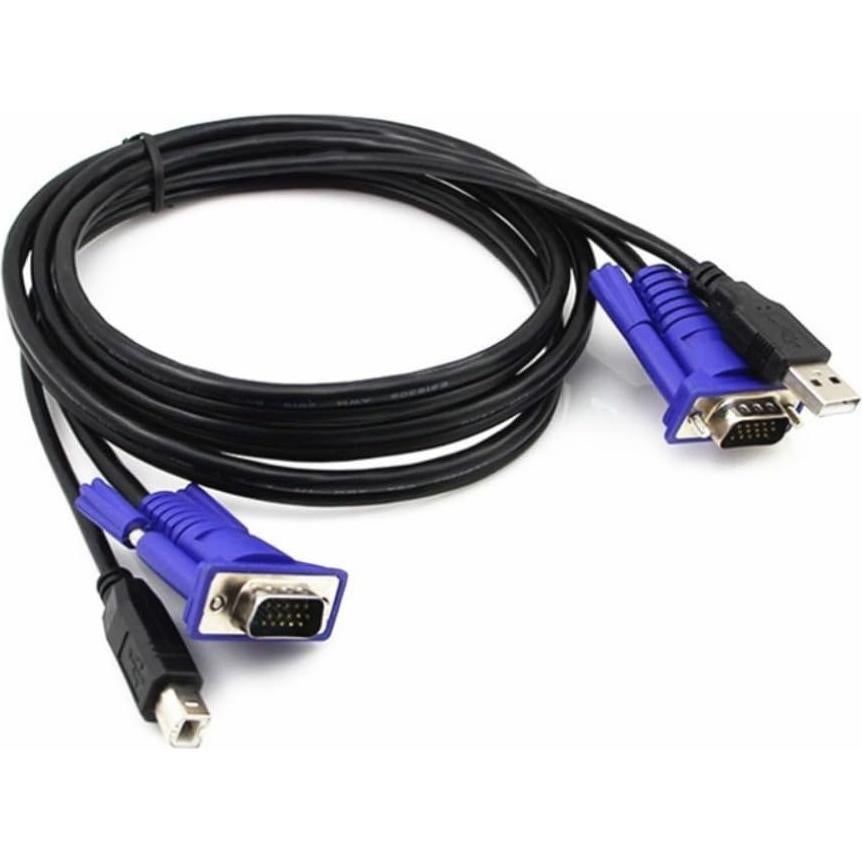 Adaptador KVM USB VGA Macho a Macho 1.25m Suckoo