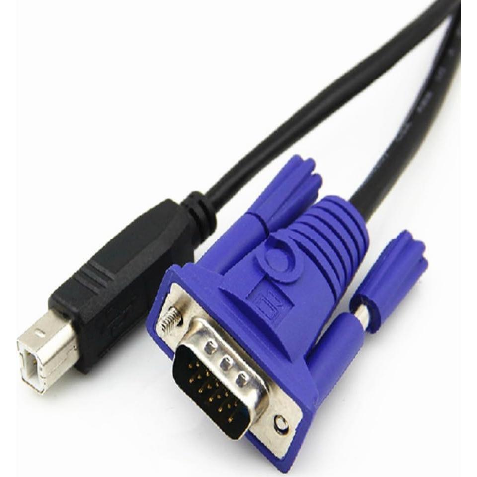 Adaptador KVM USB VGA Macho a Macho 1.25m Suckoo