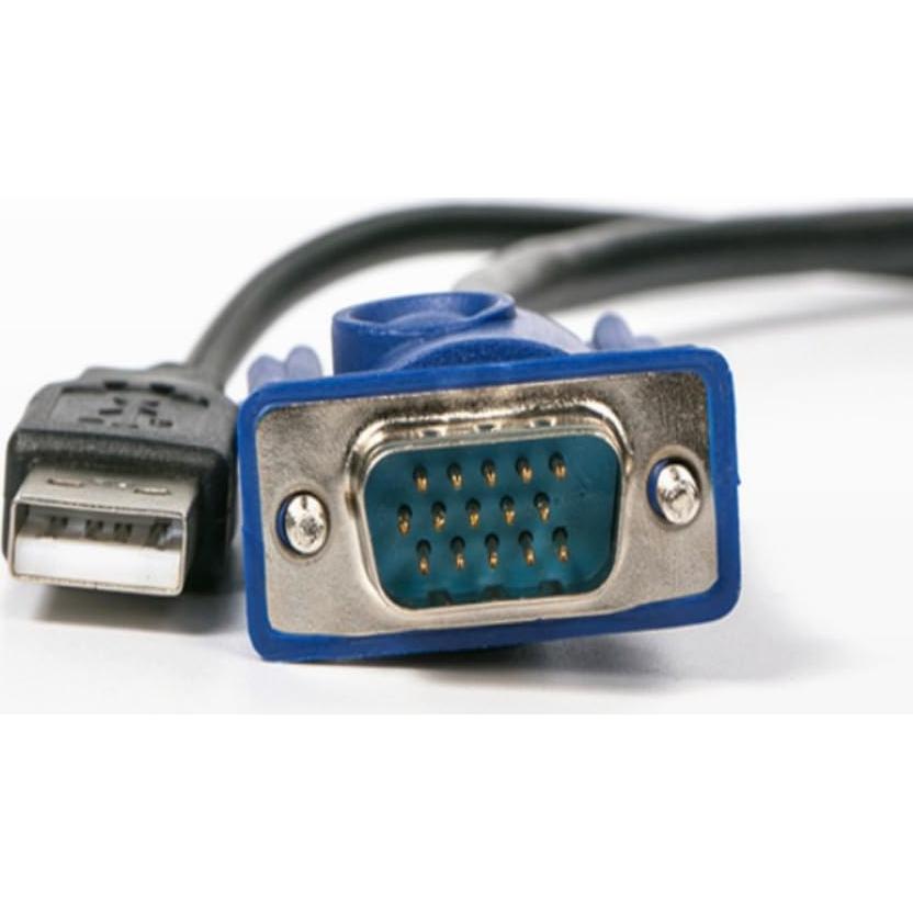 Adaptador KVM USB VGA Macho a Macho 1.25m Suckoo