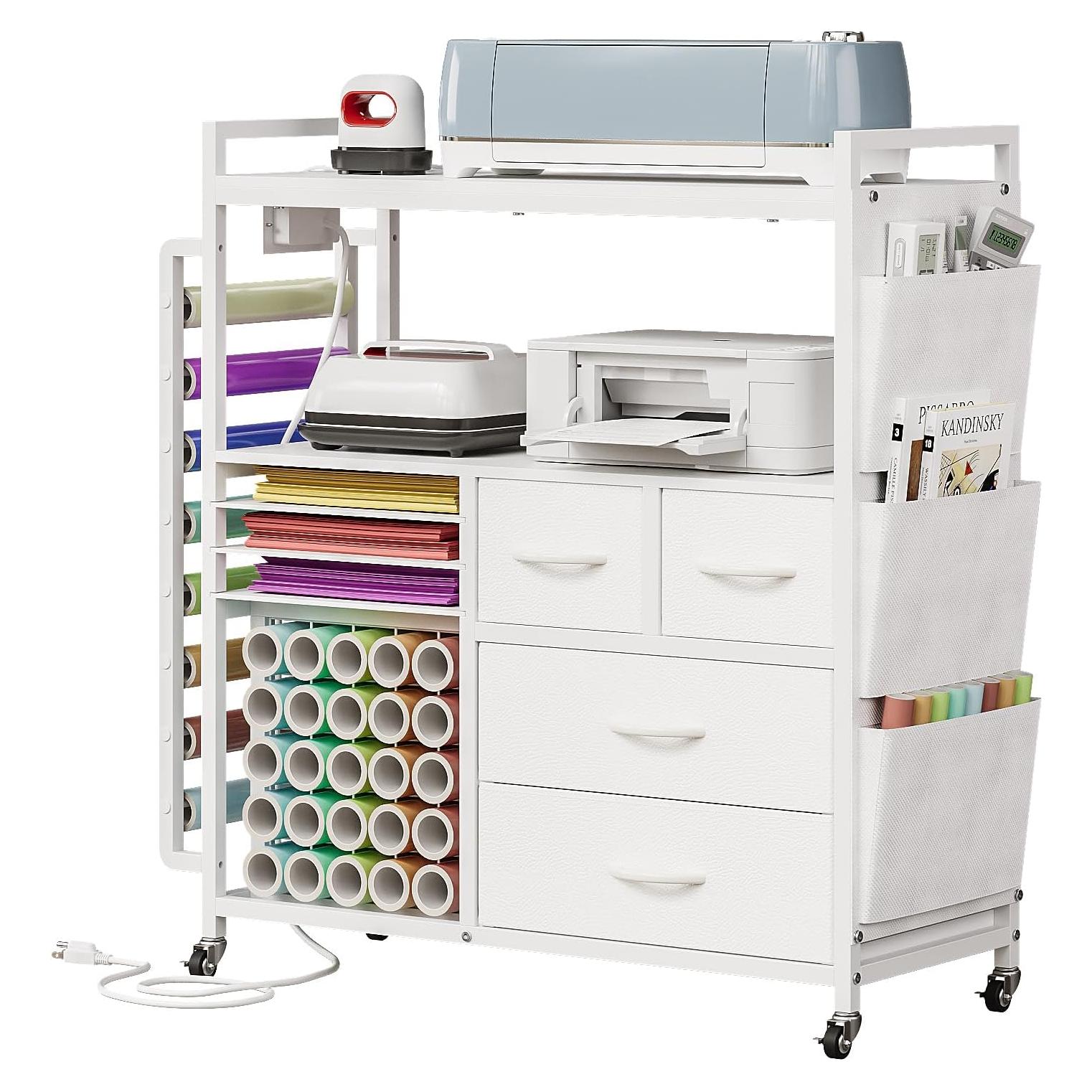 Carro Organizador VENNQD Grande con Ruedas y Cajones 84x34.5x90cm