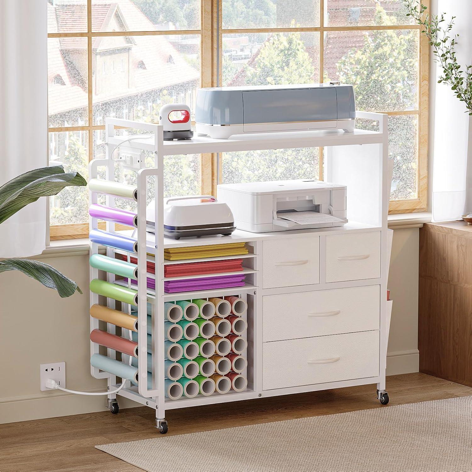 Carro Organizador VENNQD Grande con Ruedas y Cajones 84x34.5x90cm