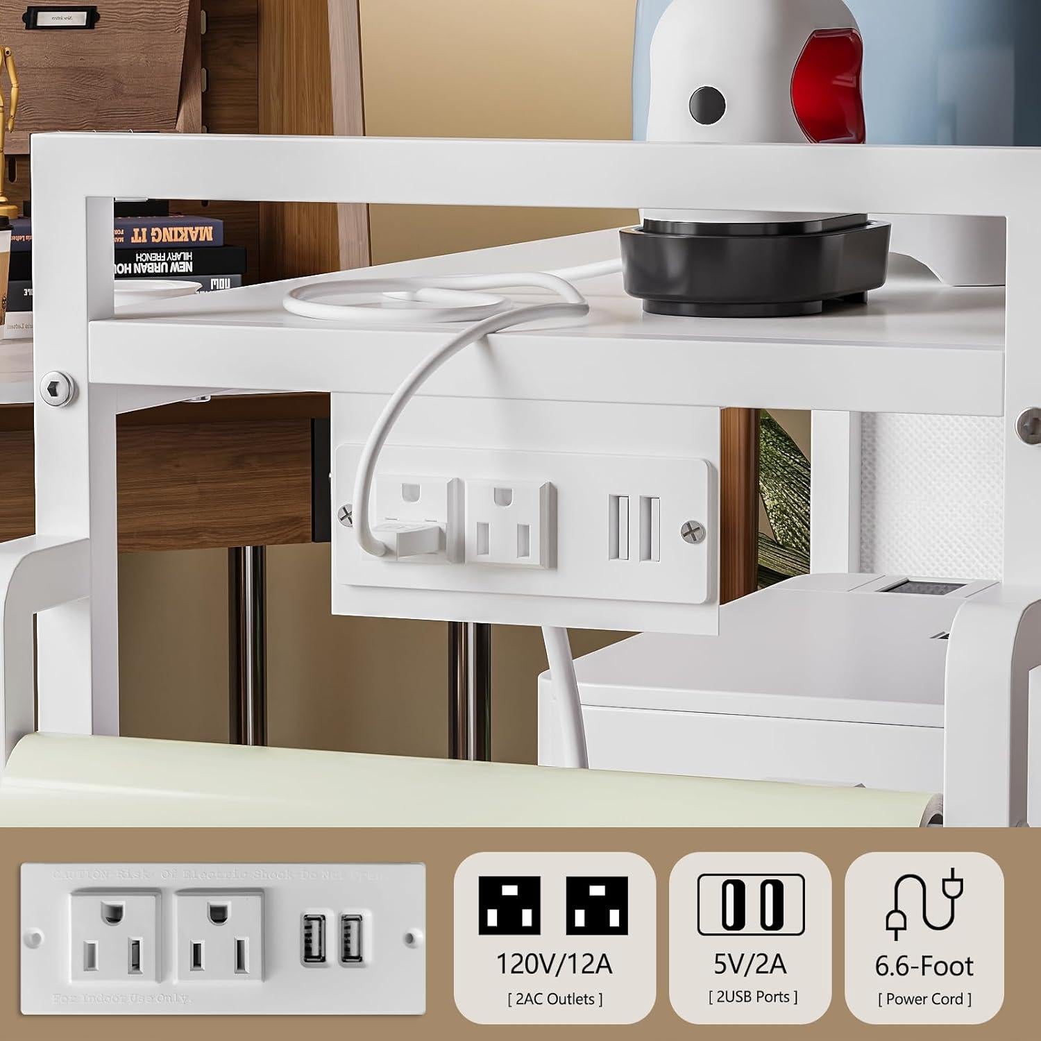 Carro Organizador VENNQD Grande con Ruedas y Cajones 84x34.5x90cm