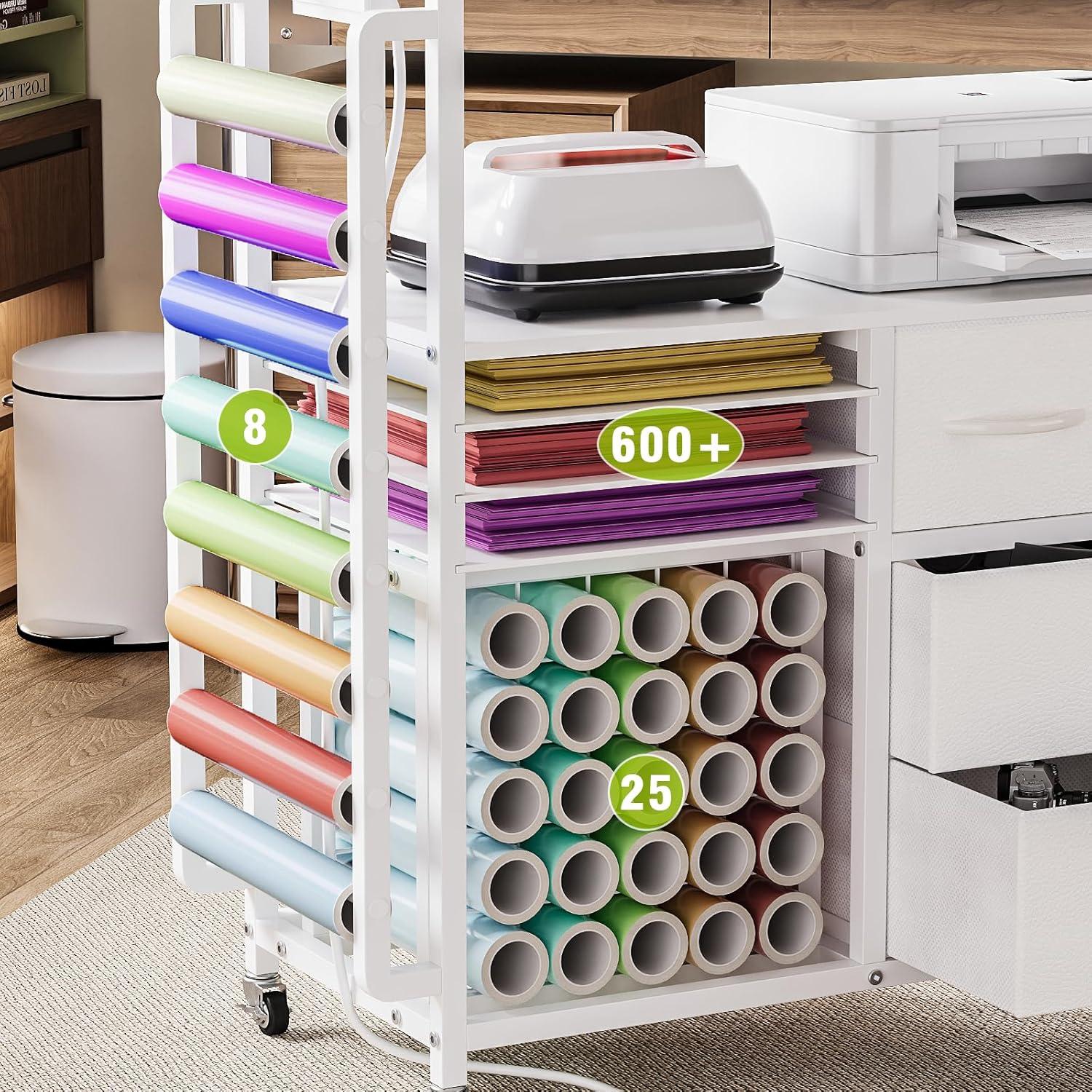 Carro Organizador VENNQD Grande con Ruedas y Cajones 84x34.5x90cm