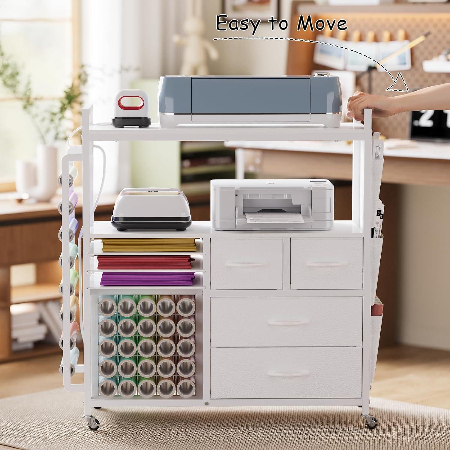 Carro Organizador VENNQD Grande con Ruedas y Cajones 84x34.5x90cm