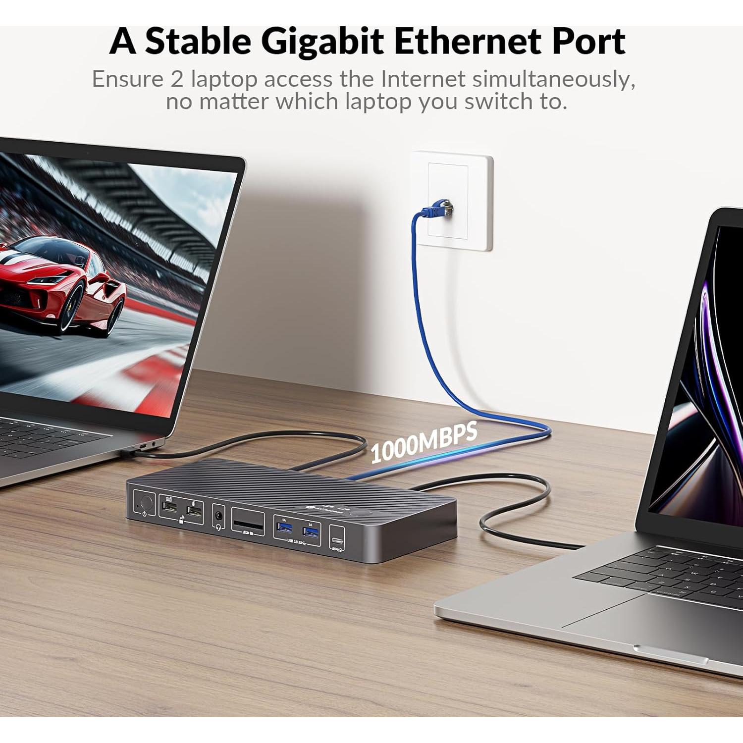 Switch KVM AV Access KD-E20 para 2 Monitores y 2 Laptops 4K