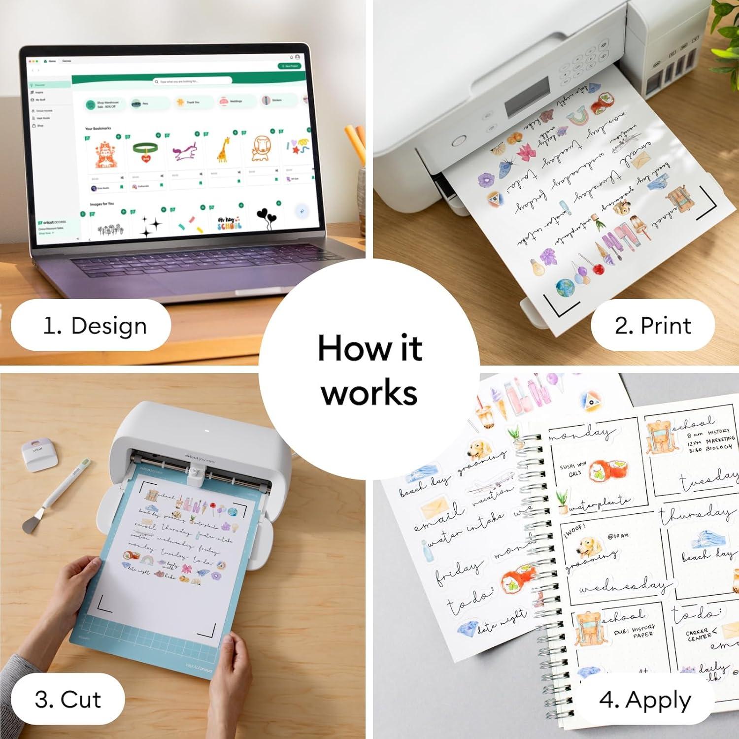 Kit de Materiales Cricut Joy Xtra - 115 Piezas para Principiantes