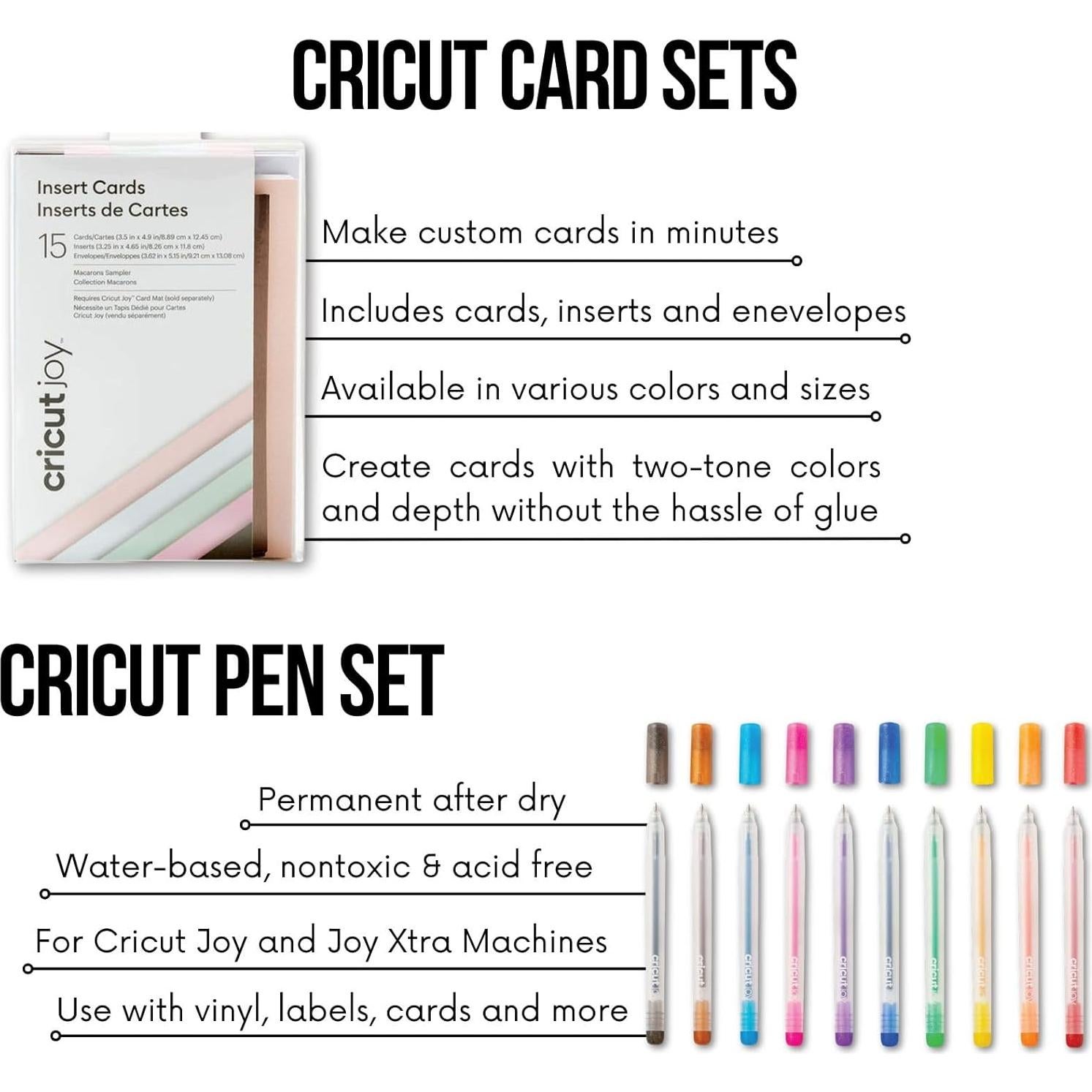 Kit de Materiales Cricut Joy Xtra - 115 Piezas para Principiantes