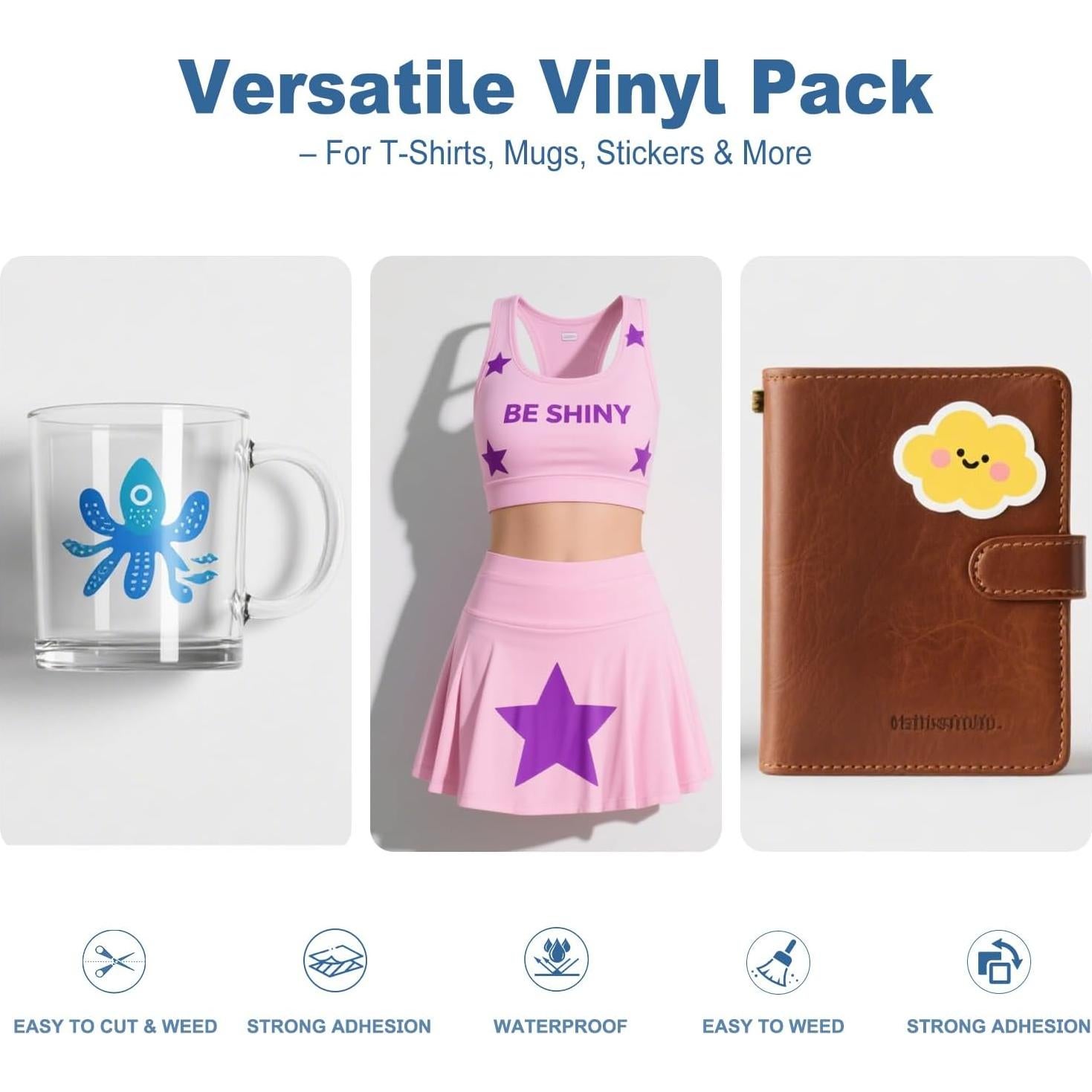 Kit Todo en Uno de Manualidades Convend - Vinilo, Herramientas y Luz LED