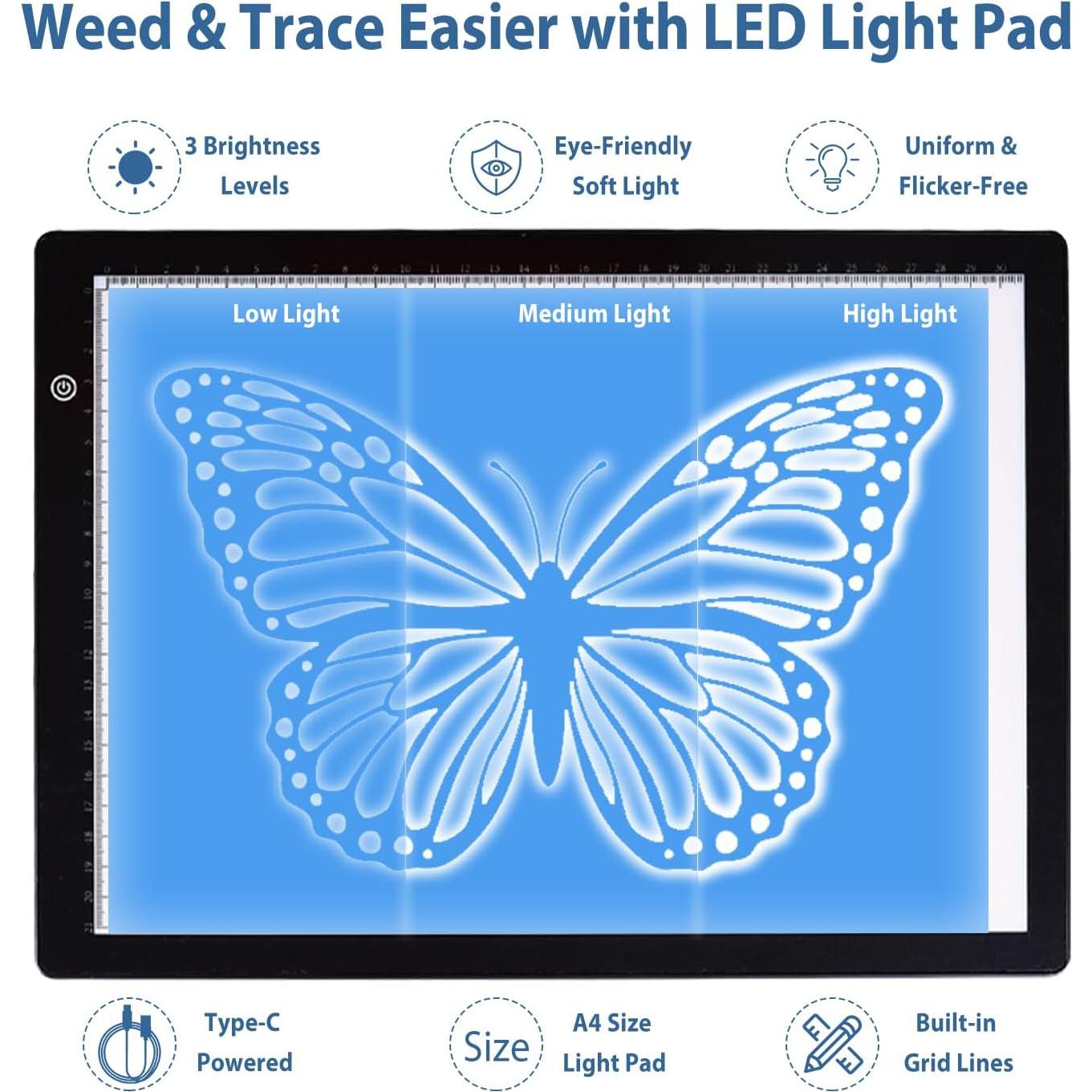 Kit Todo en Uno de Manualidades Convend - Vinilo, Herramientas y Luz LED