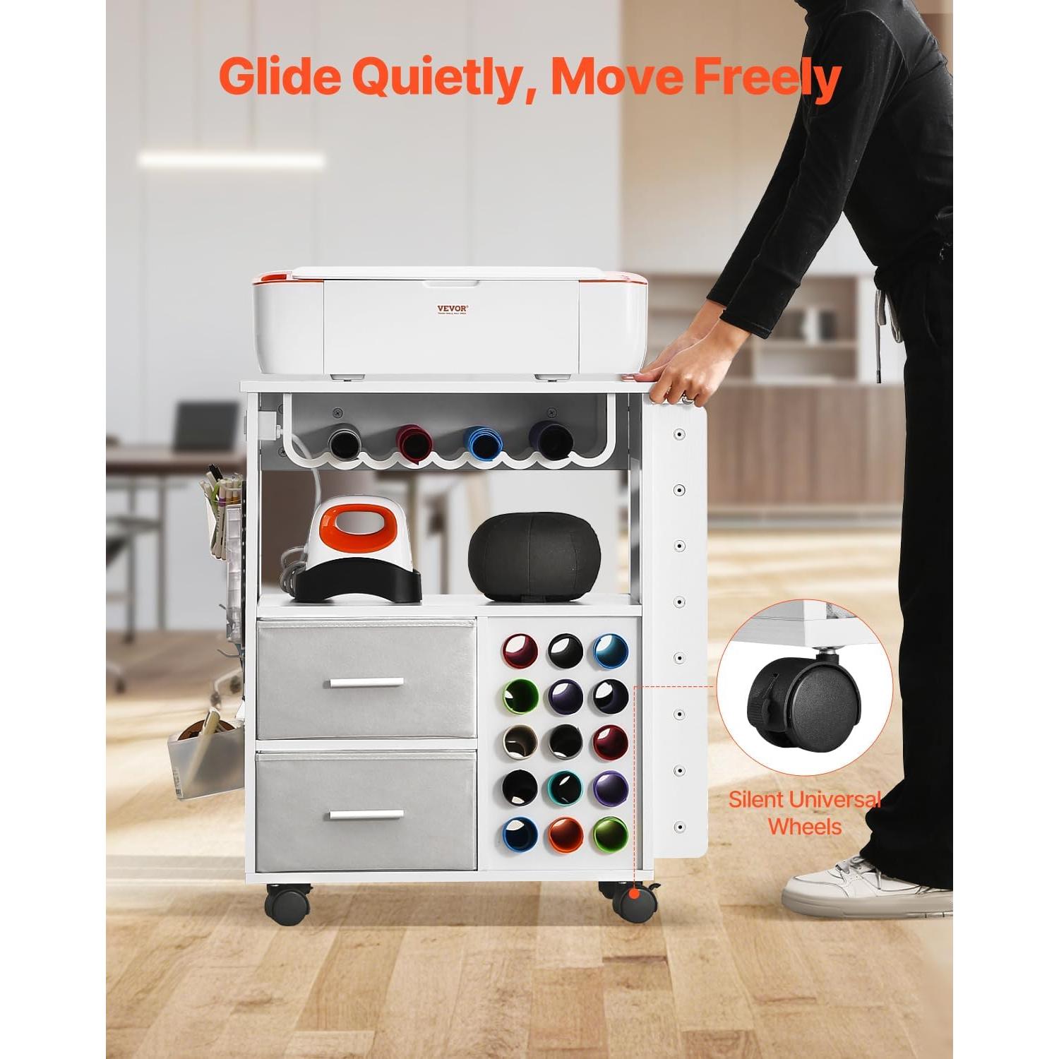 Carro de Manualidades Rodante VEVOR con Estación de Carga