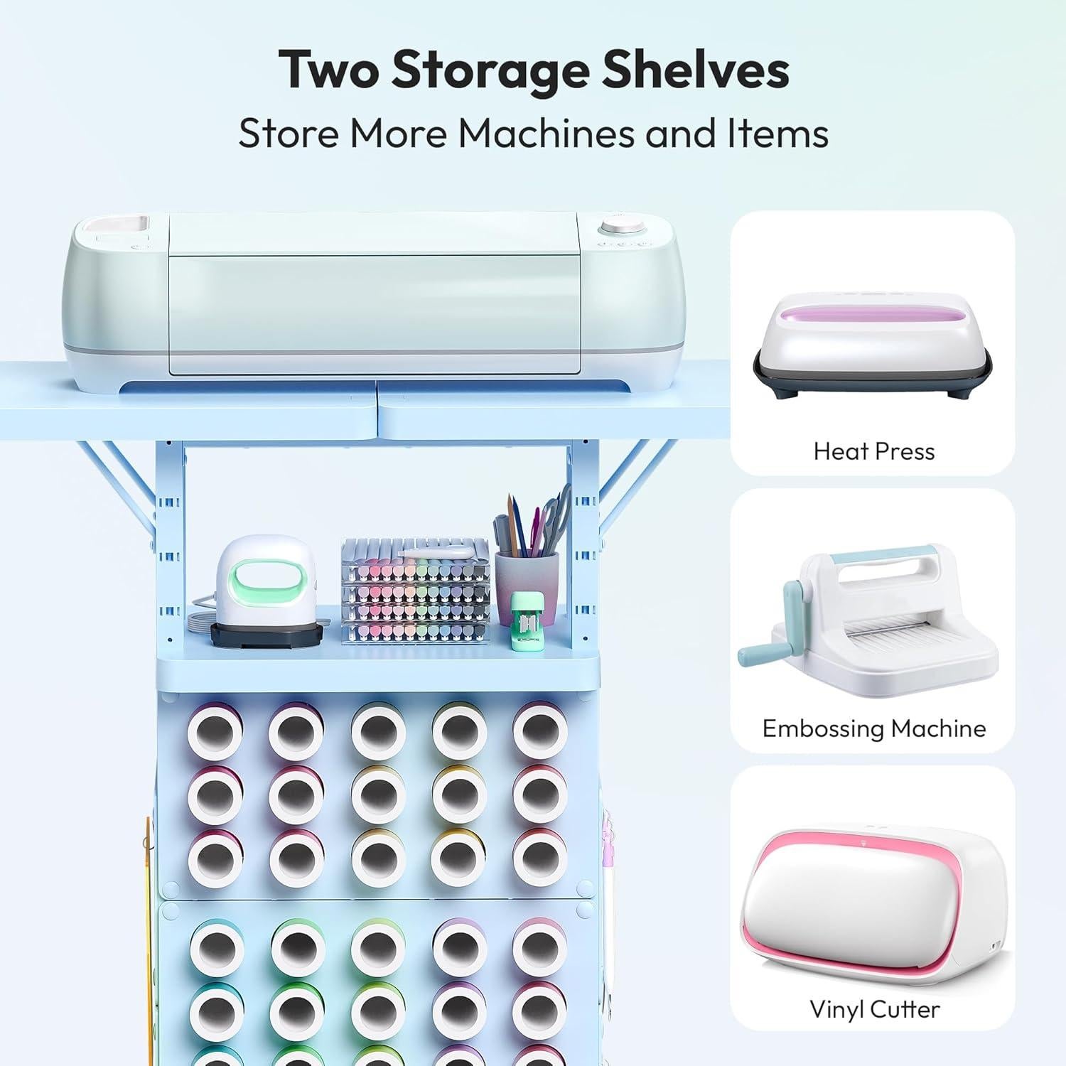 Organizador de Manualidades Sunnacate con 30 Soportes para Vinilo