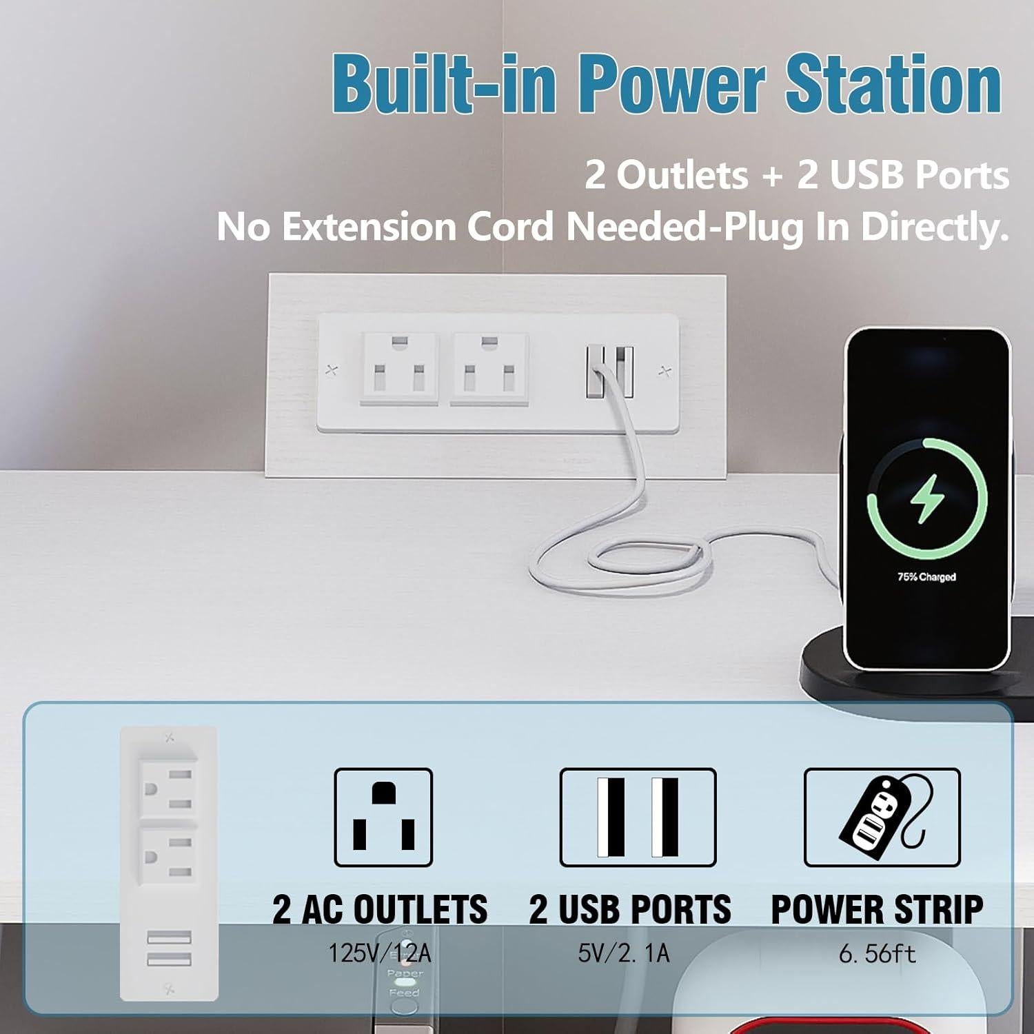 Organizador de Manualidades Esquinero Espelism con Toma de Corriente