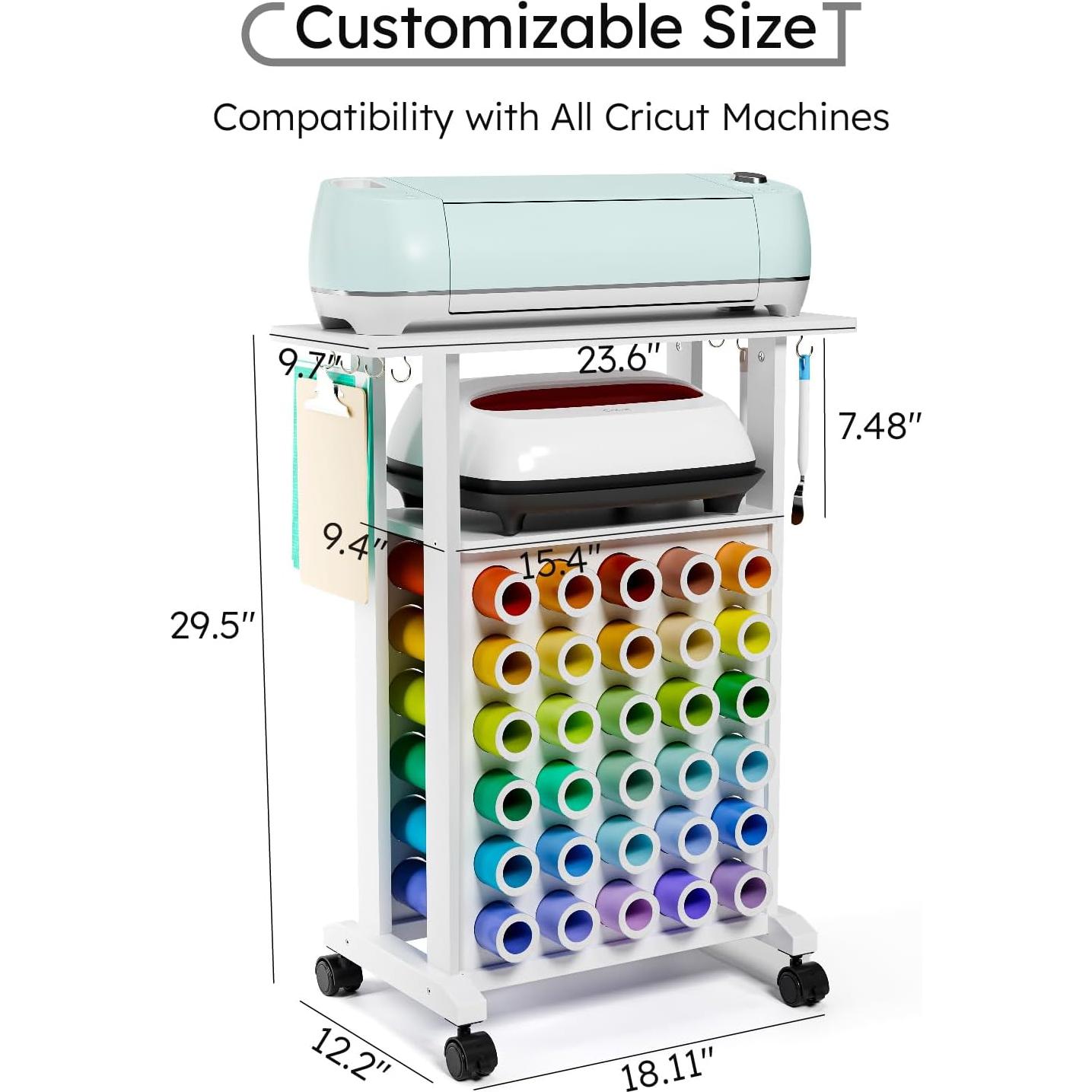 Carro de Almacenamiento de Manualidades Crafit 2 Estantes 36.3 kg