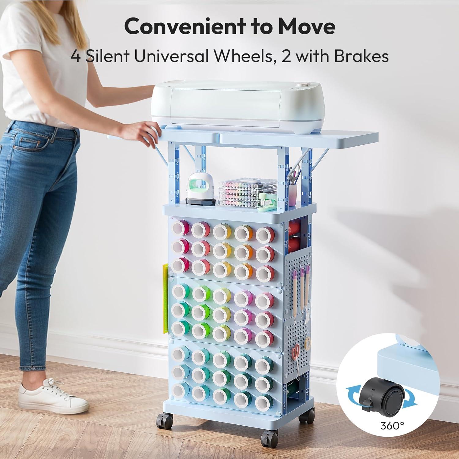 Carro de Almacenamiento para Manualidades Sunnacate 45 Rollos