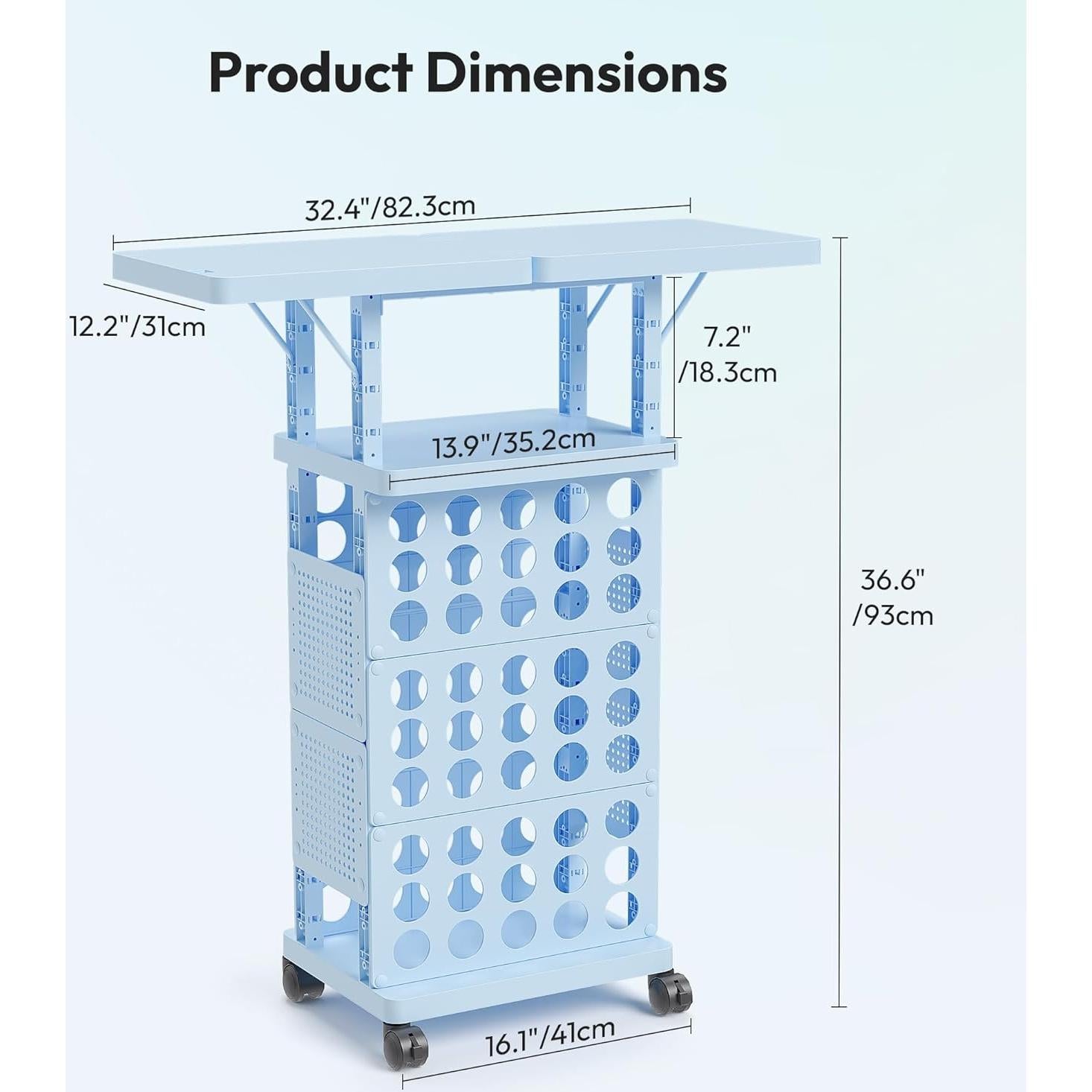 Carro de Almacenamiento para Manualidades Sunnacate 45 Rollos