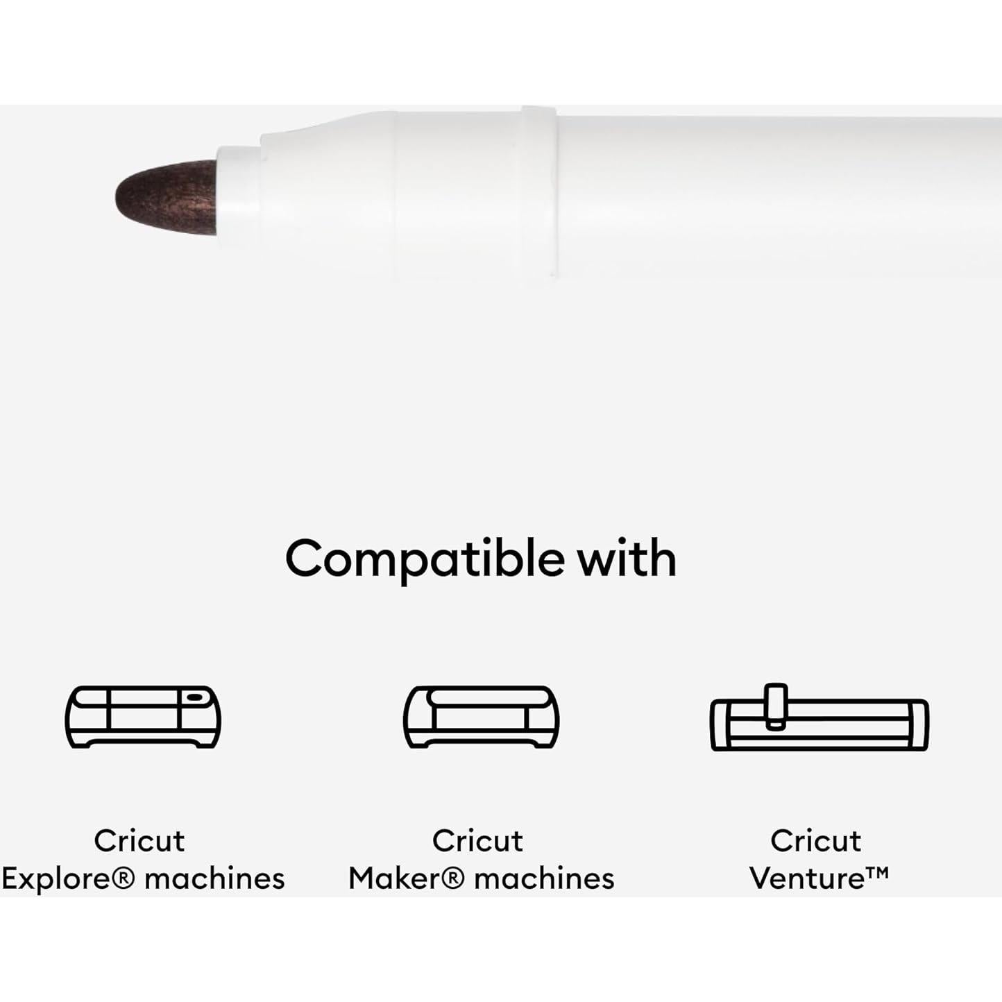 Marcadores Permanentes Cricut 2.5 mm Negro - Paquete de 6