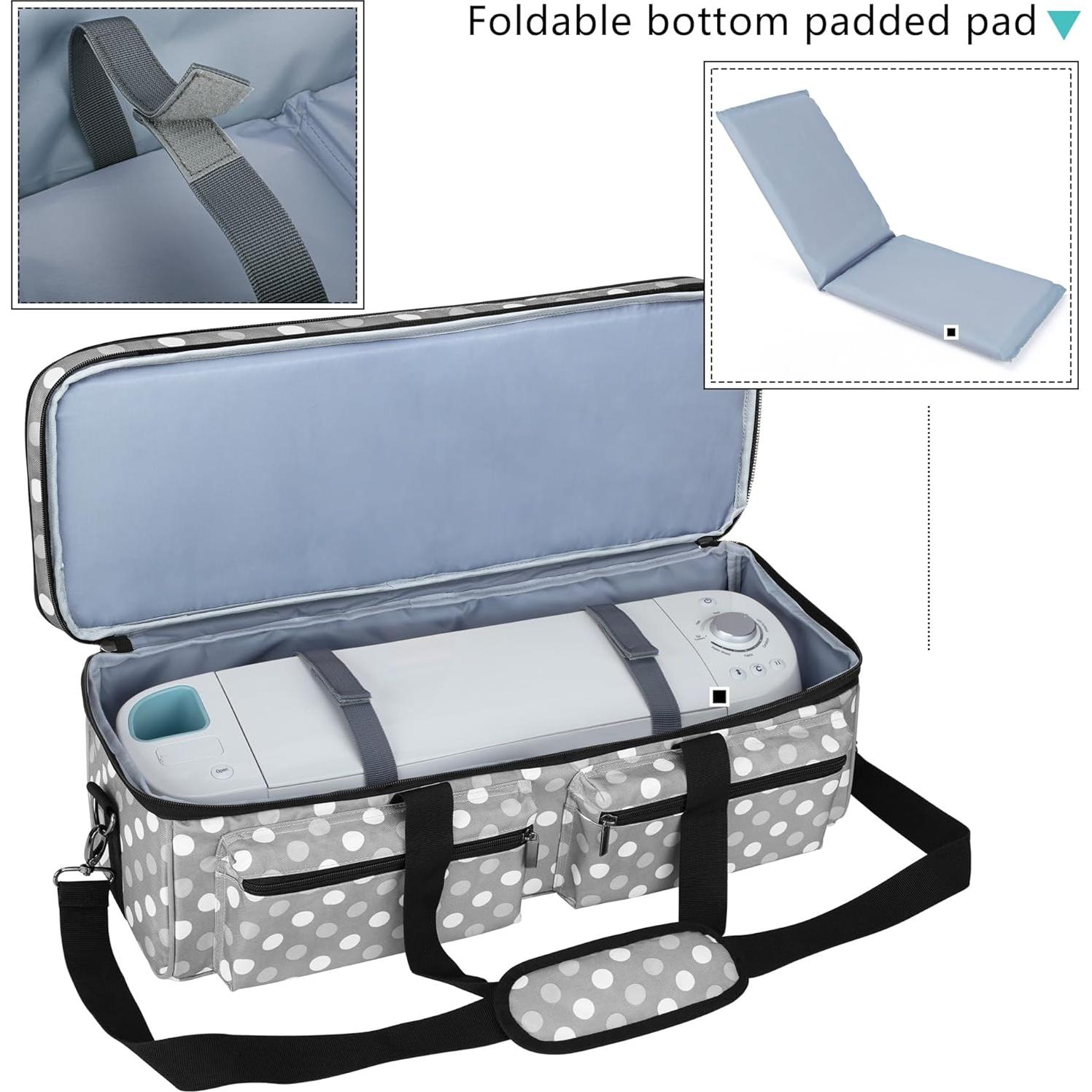 Bolsa de Transporte LUXJA para Cricut Explore Air y Maker - Puntos Grises