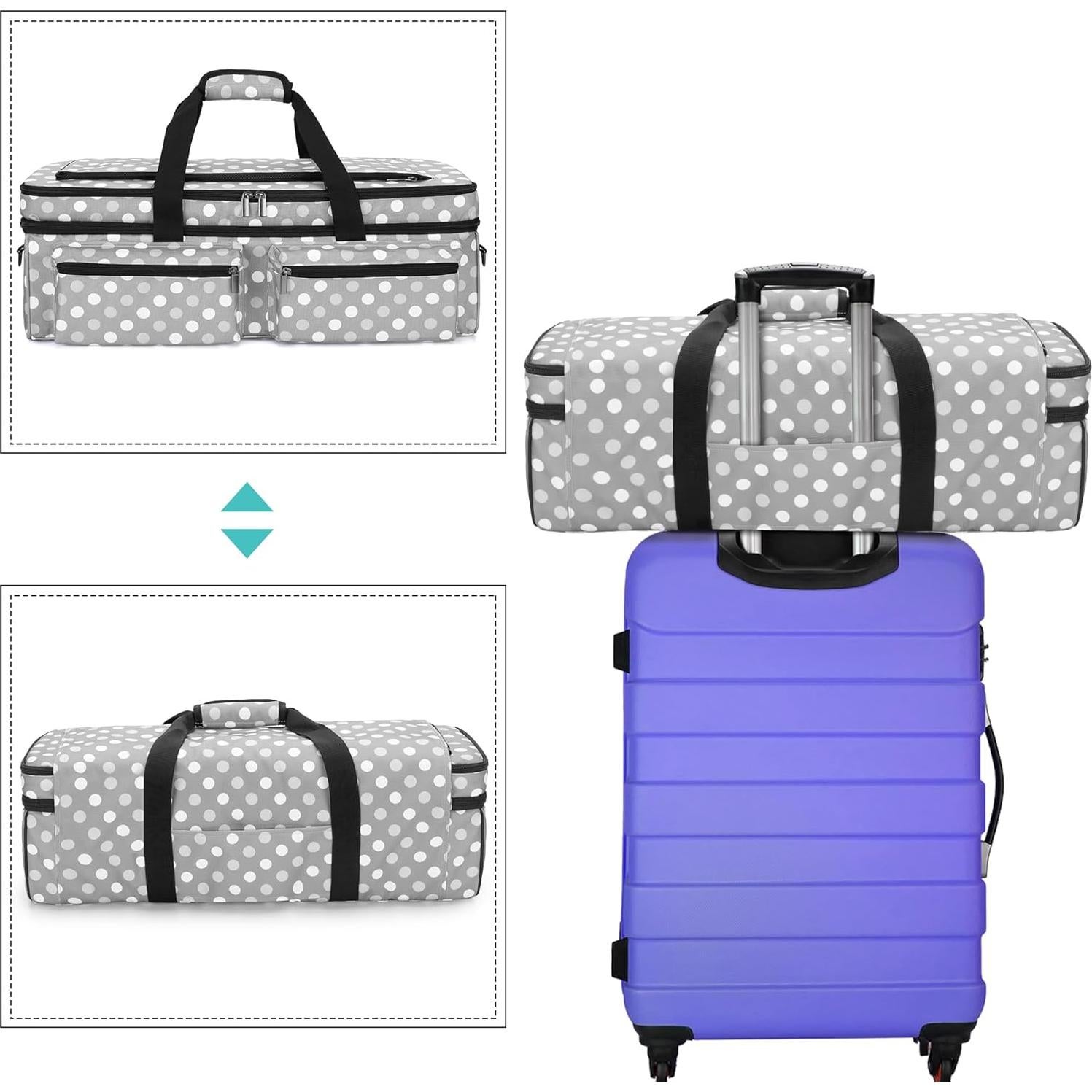 Bolsa de Transporte LUXJA para Cricut Explore Air y Maker - Puntos Grises