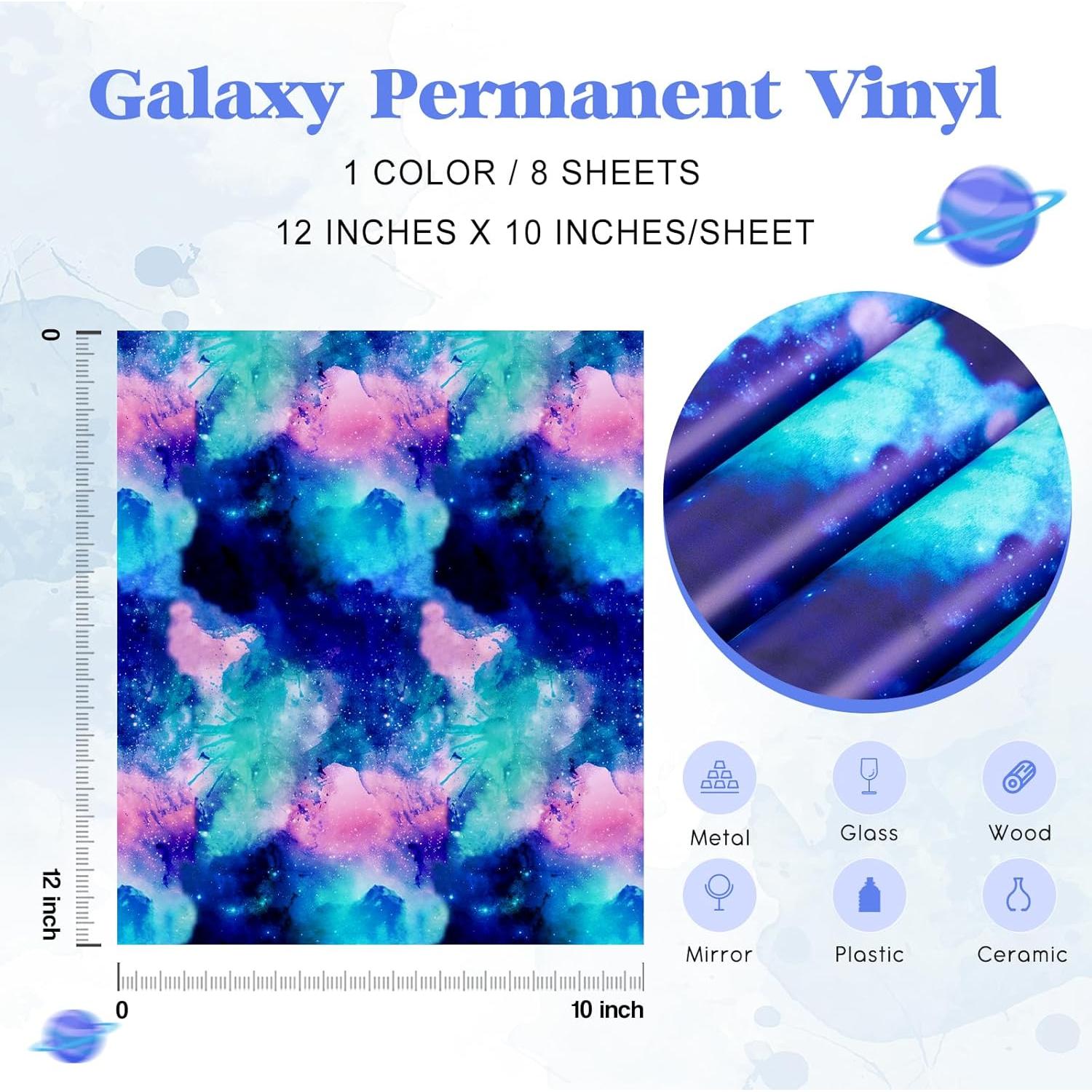 Vinilo Adhesivo Permanente Tintnut - 8 Hojas 30.48x25.4cm Rosa Azul