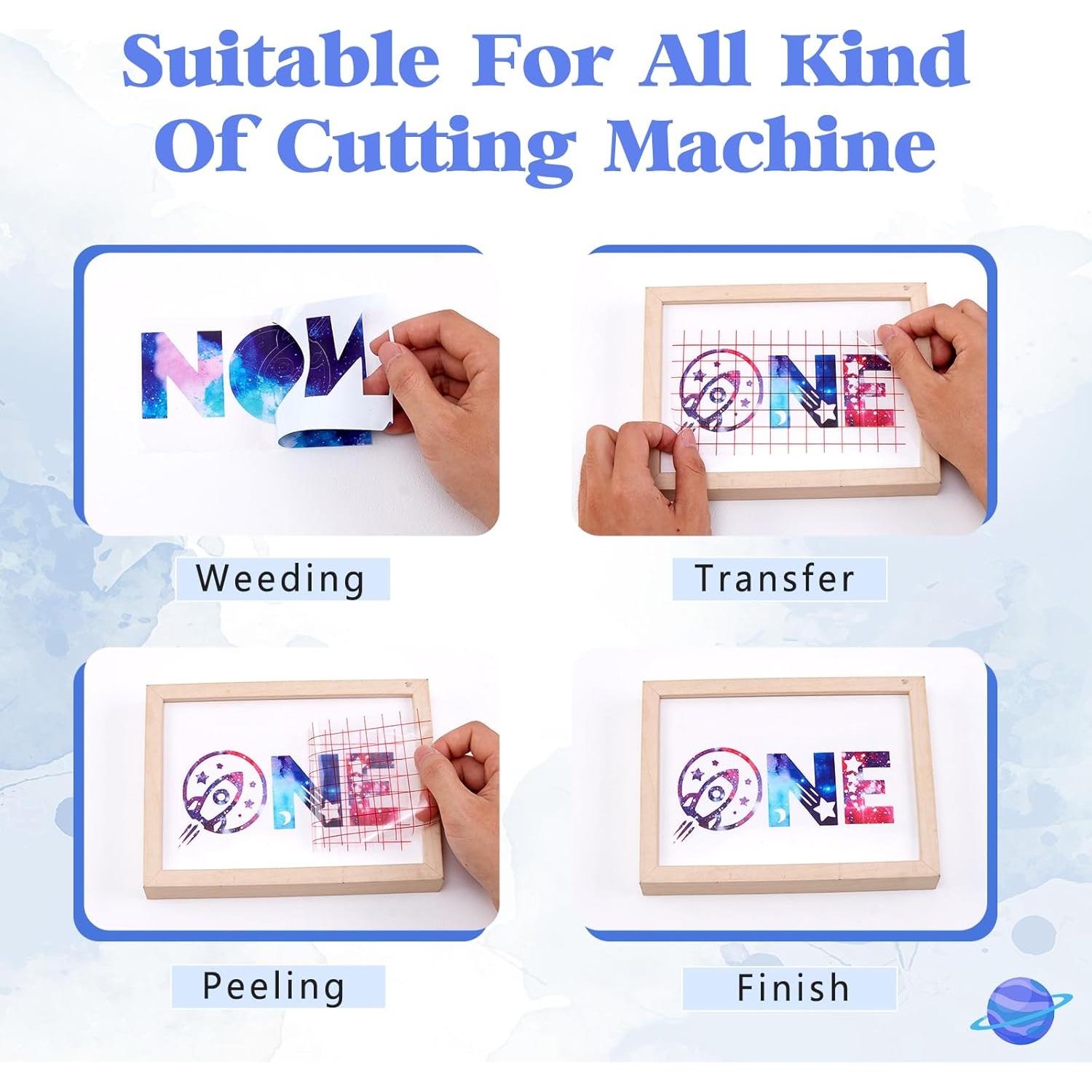 Vinilo Adhesivo Permanente Tintnut - 8 Hojas 30.48x25.4cm Rosa Azul