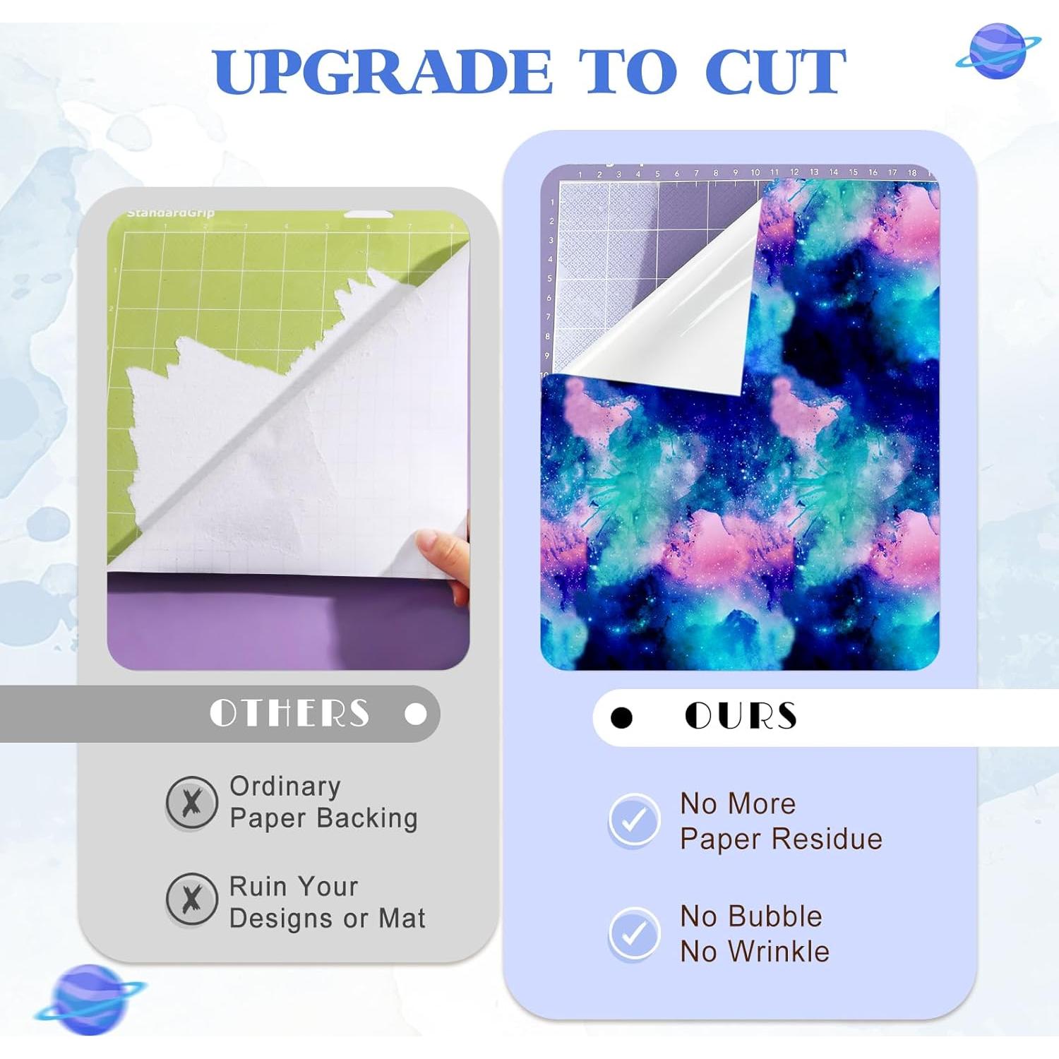 Vinilo Adhesivo Permanente Tintnut - 8 Hojas 30.48x25.4cm Rosa Azul