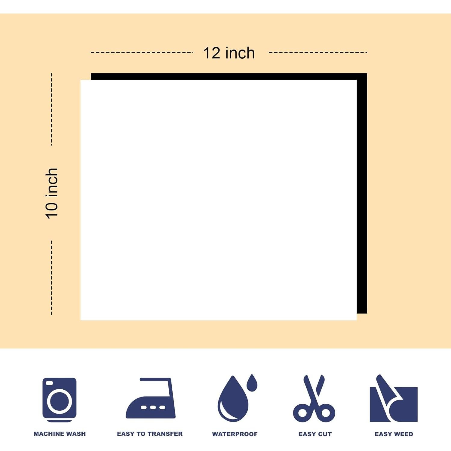 Vinilo de Transferencia de Calor Yiwloer 30x25cm 20 Hojas