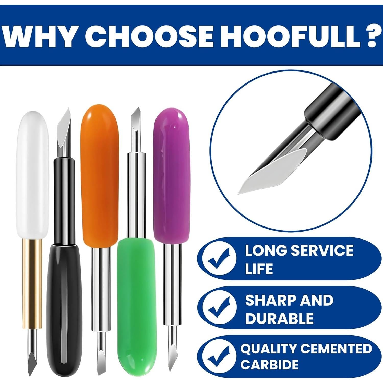 HOOFULL 55 PCS Cuchillas de Repuesto para Cricut Explore/Maker