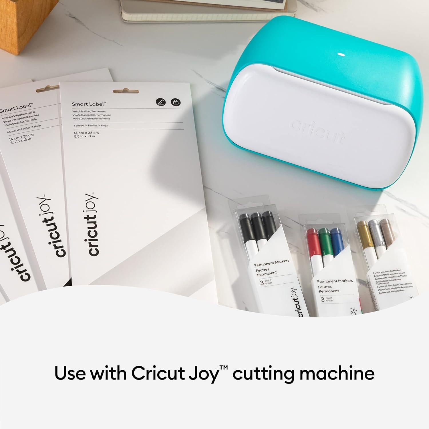 Vinilo Removible Cricut Joy Transparente 14x33cm Paquete de 3